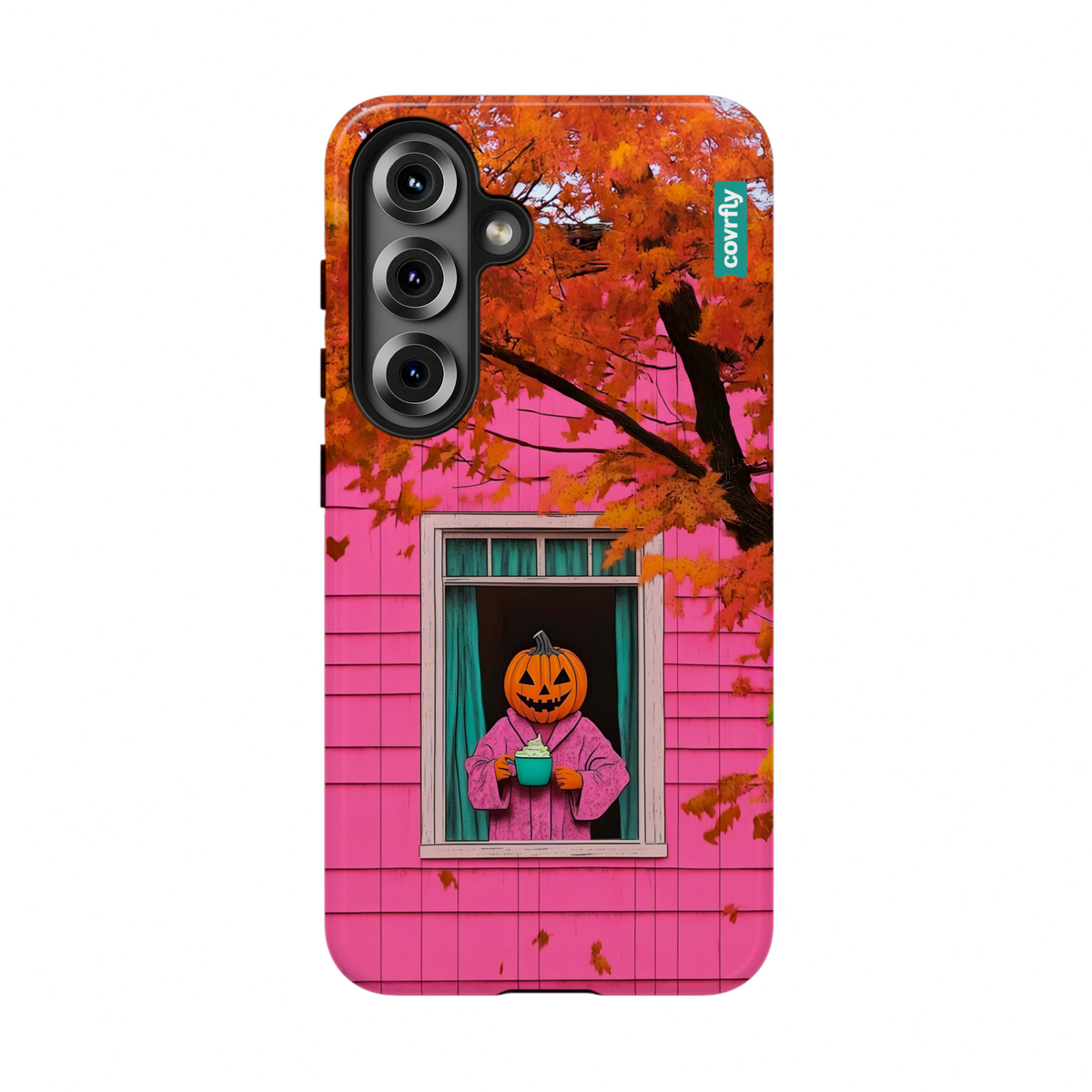 Funda Cozy Pumpkin Mornings para Galaxy S25 - View 1 - Diseño Premium covrfly