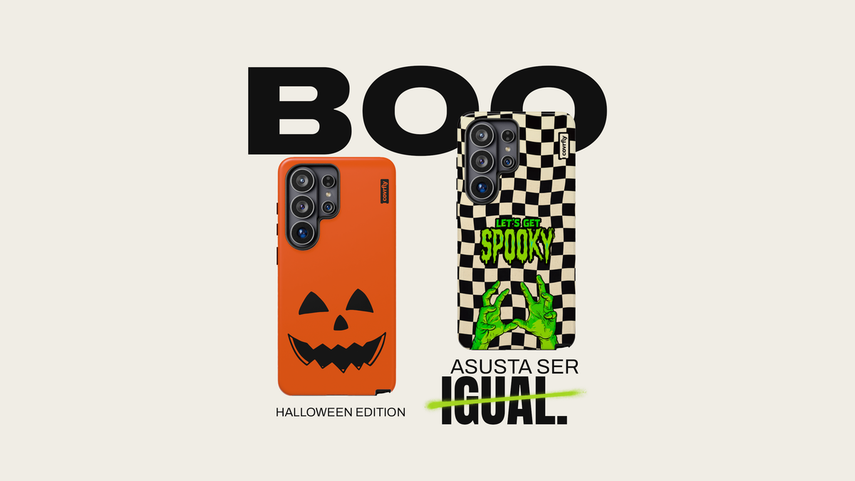 BOO · Asusta ser igual · Fundas Halloween de covrfly