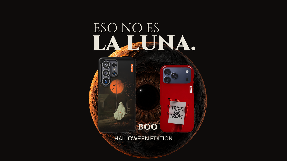BOO · Eso no es la luna · Fundas Halloween de covrfly