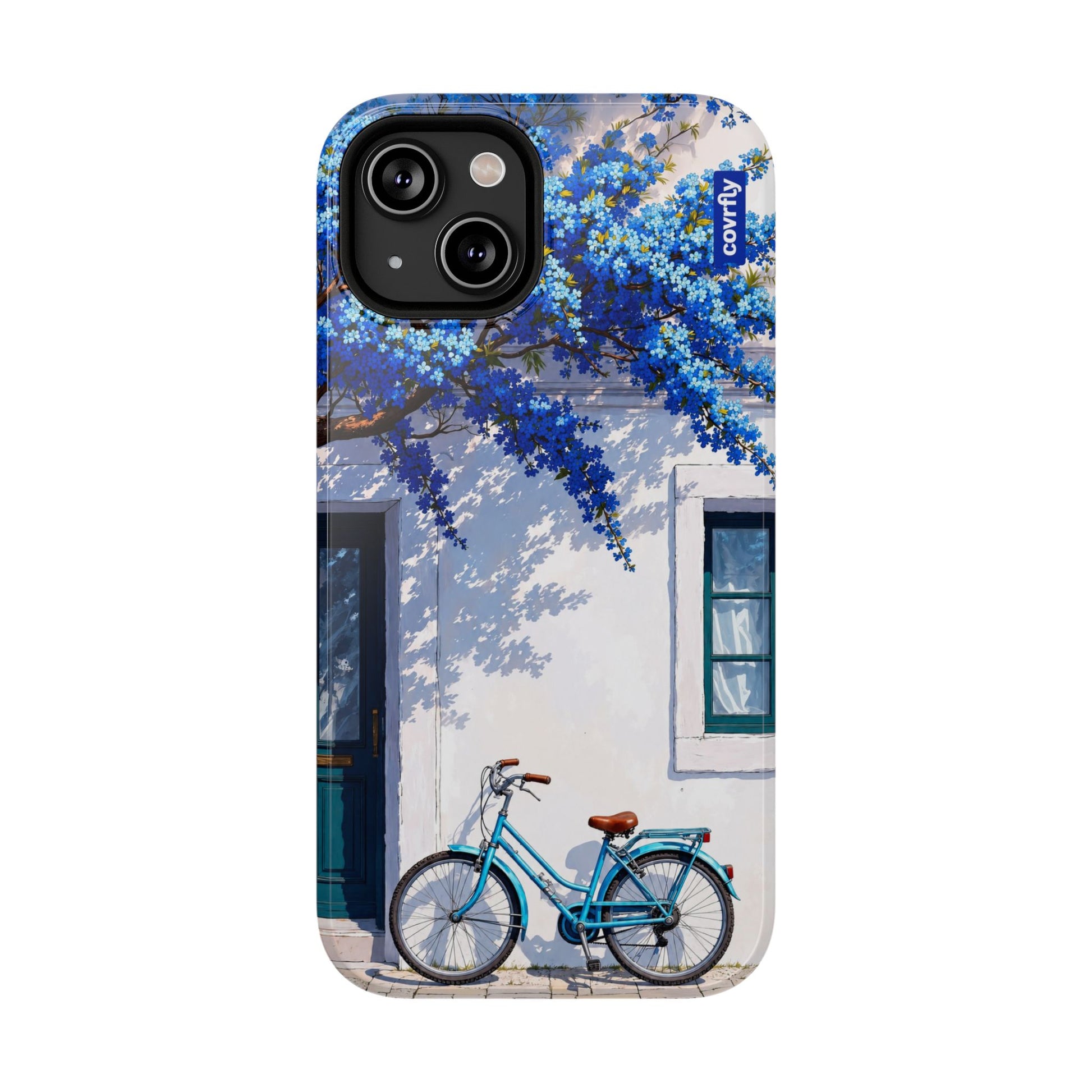 Funda Flores & Ruedas para iPhone 14 - View 1 - Diseño Premium covrfly