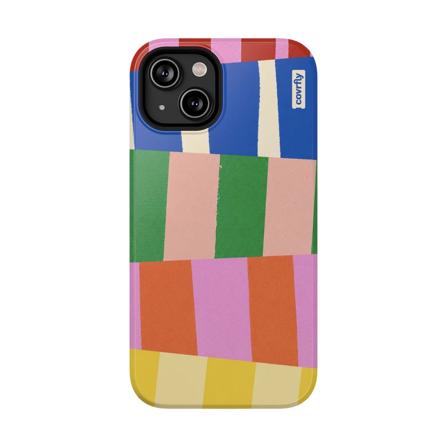 Funda Franjas Rotas para iPhone 14 - View 1 - Diseño Premium covrfly