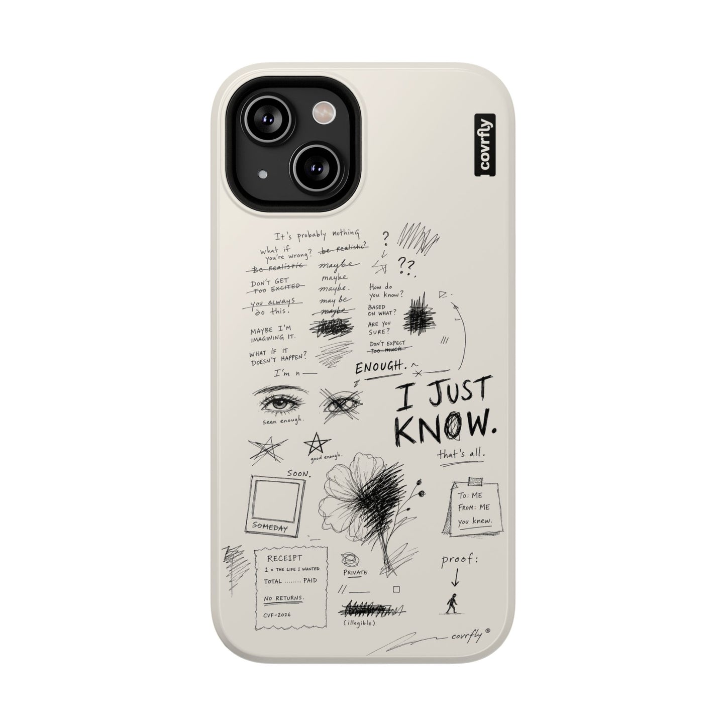 Funda I Just Know para iPhone 14 - View 1 - Diseño Premium covrfly