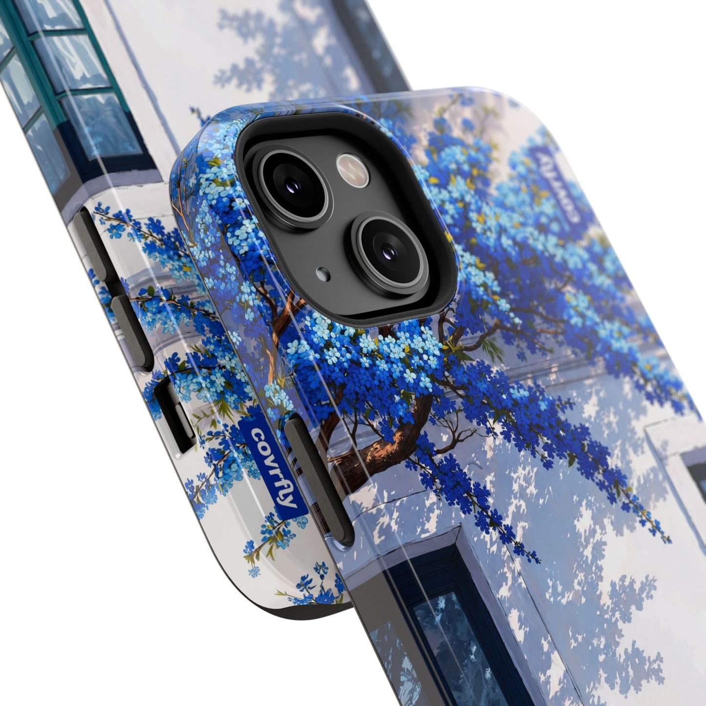 Funda Flores & Ruedas para iPhone 14 - View 2 - Diseño Premium covrfly