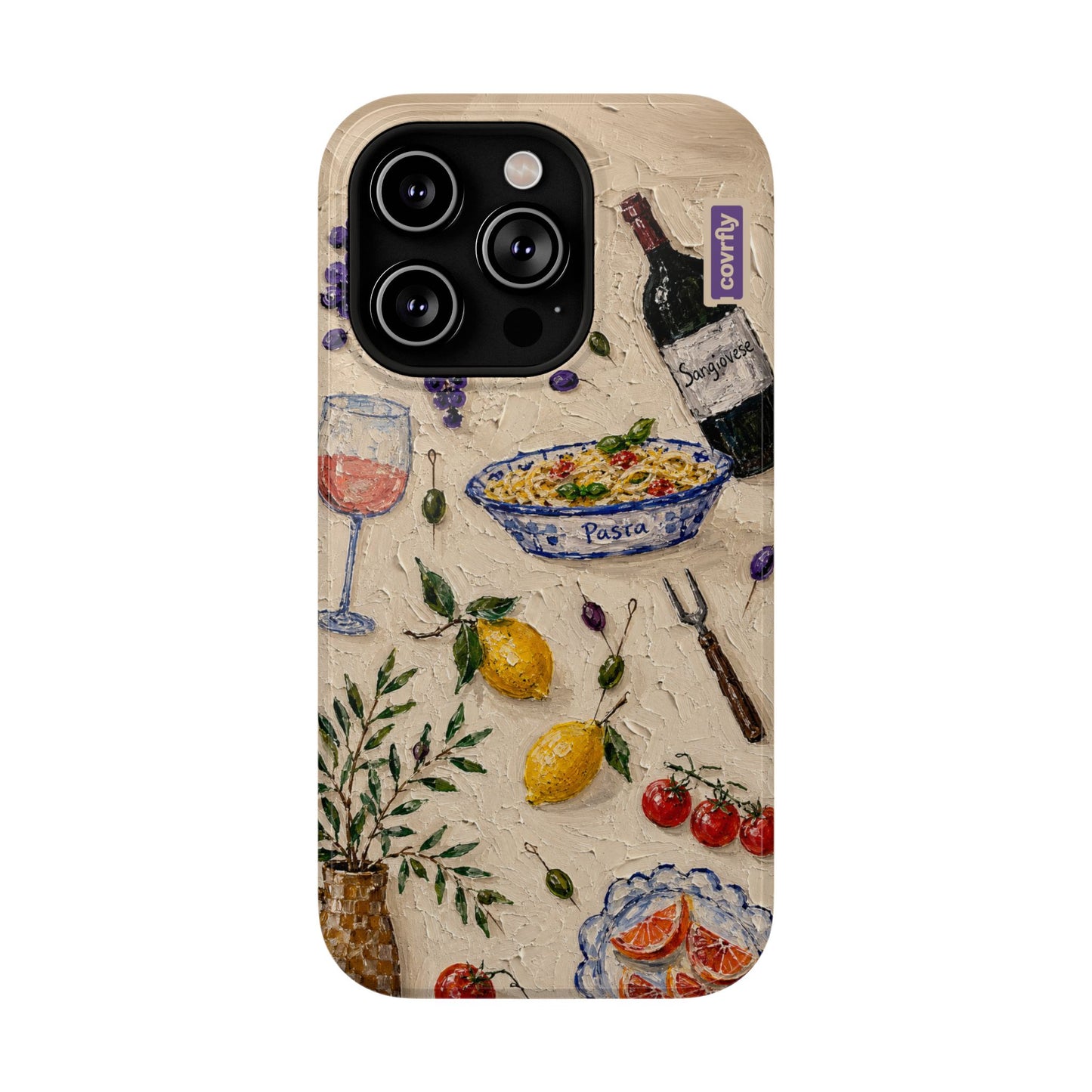 Funda Trattoria para iPhone 14 Pro - View 1 - Diseño Premium covrfly