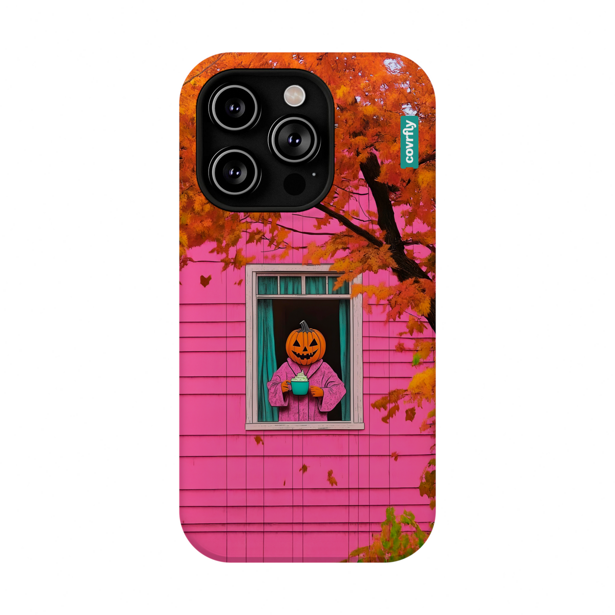 Funda Cozy Pumpkin Mornings para iPhone 14 Pro - View 2 - Diseño Premium covrfly
