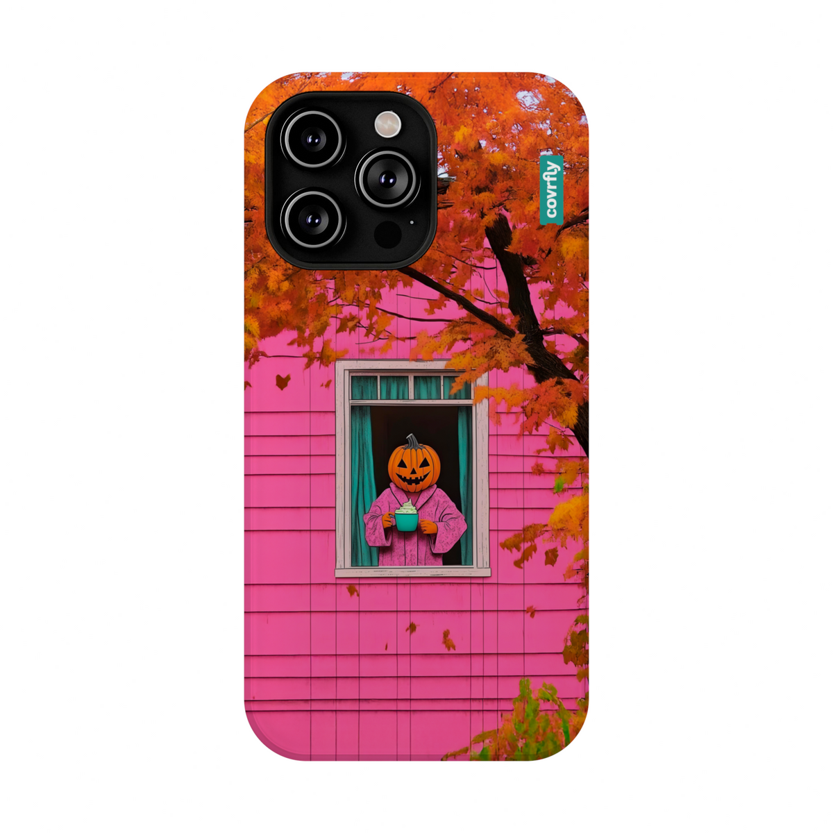 Funda Cozy Pumpkin Mornings para iPhone 14 Pro Max - View 1 - Diseño Premium covrfly