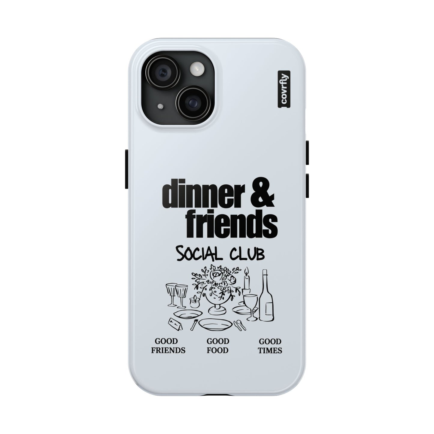 Funda Dinner & Friends para iPhone 15 - View 1 - Diseño Premium covrfly