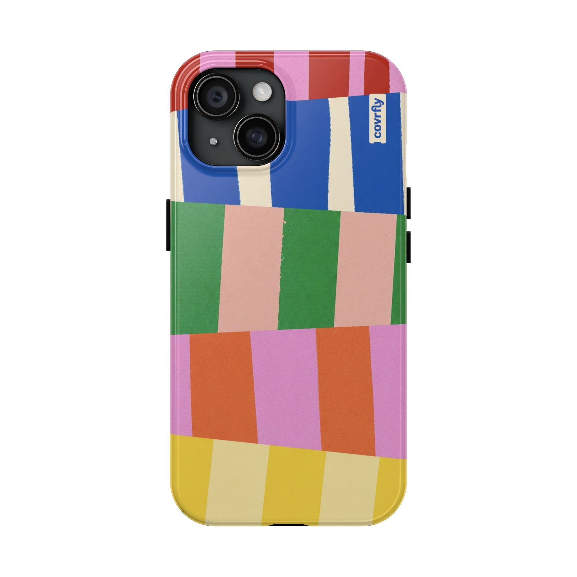 Funda Franjas Rotas para iPhone 15 - View 1 - Diseño Premium covrfly