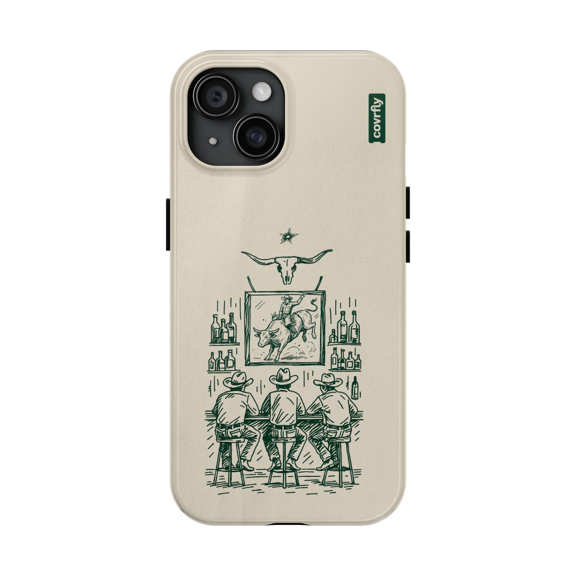 Funda Tres Sillas para iPhone 15 - View 1 - Diseño Premium covrfly