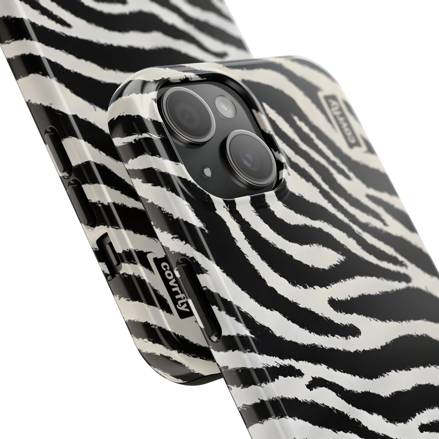 Funda Zebra Mode para iPhone 15 - View 2 - Diseño Premium covrfly