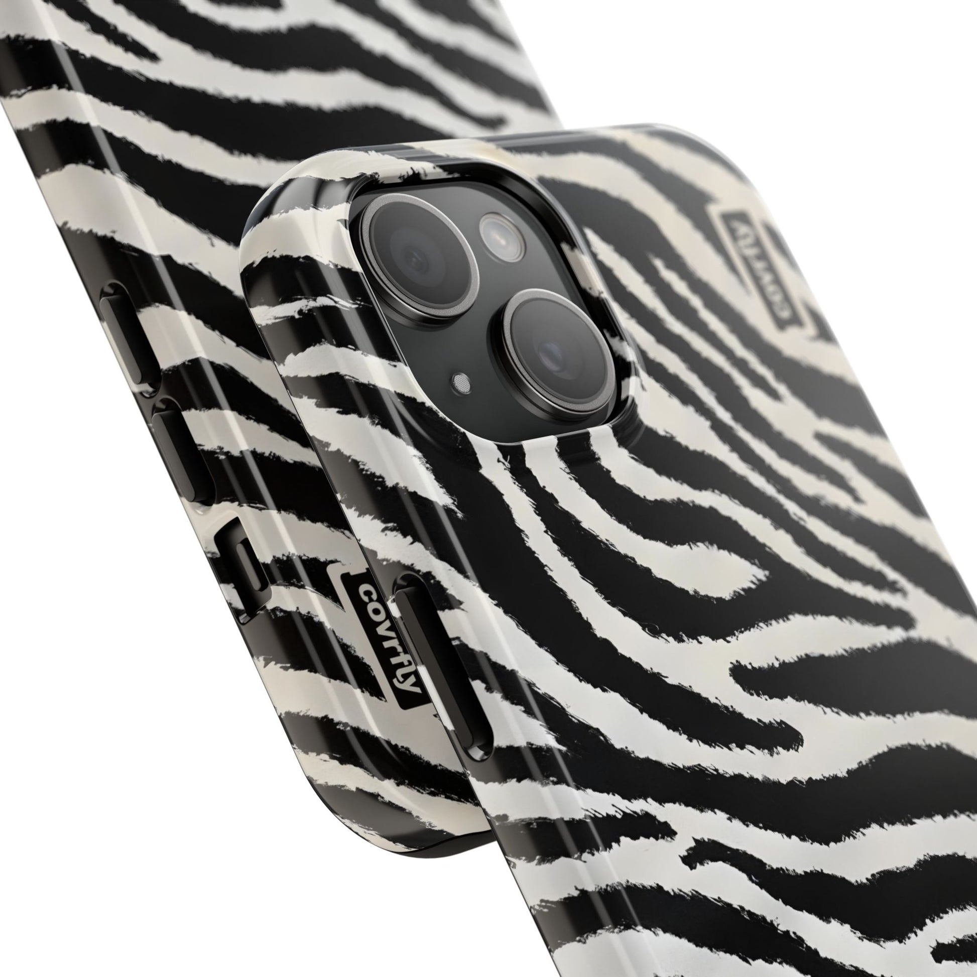 Funda Zebra Mode para iPhone 15 - View 2 - Diseño Premium covrfly