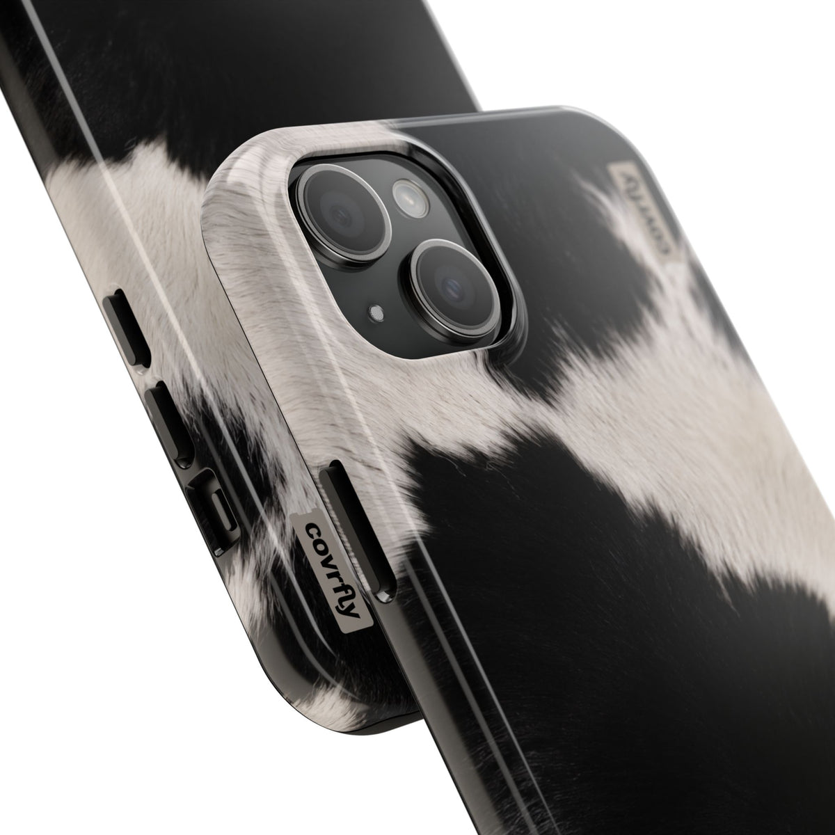 Funda Blanco, negro, punto. para iPhone 15 Plus - View 2 - Diseño Premium covrfly