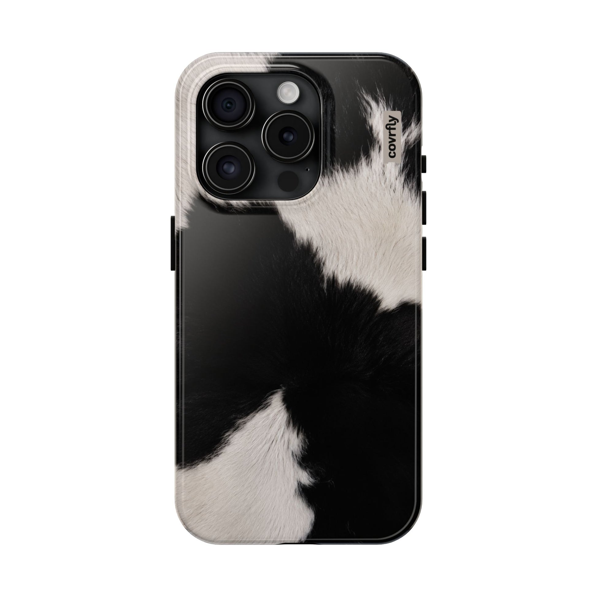 Funda Blanco, negro, punto. para iPhone 15 Pro - View 1 - Diseño Premium covrfly
