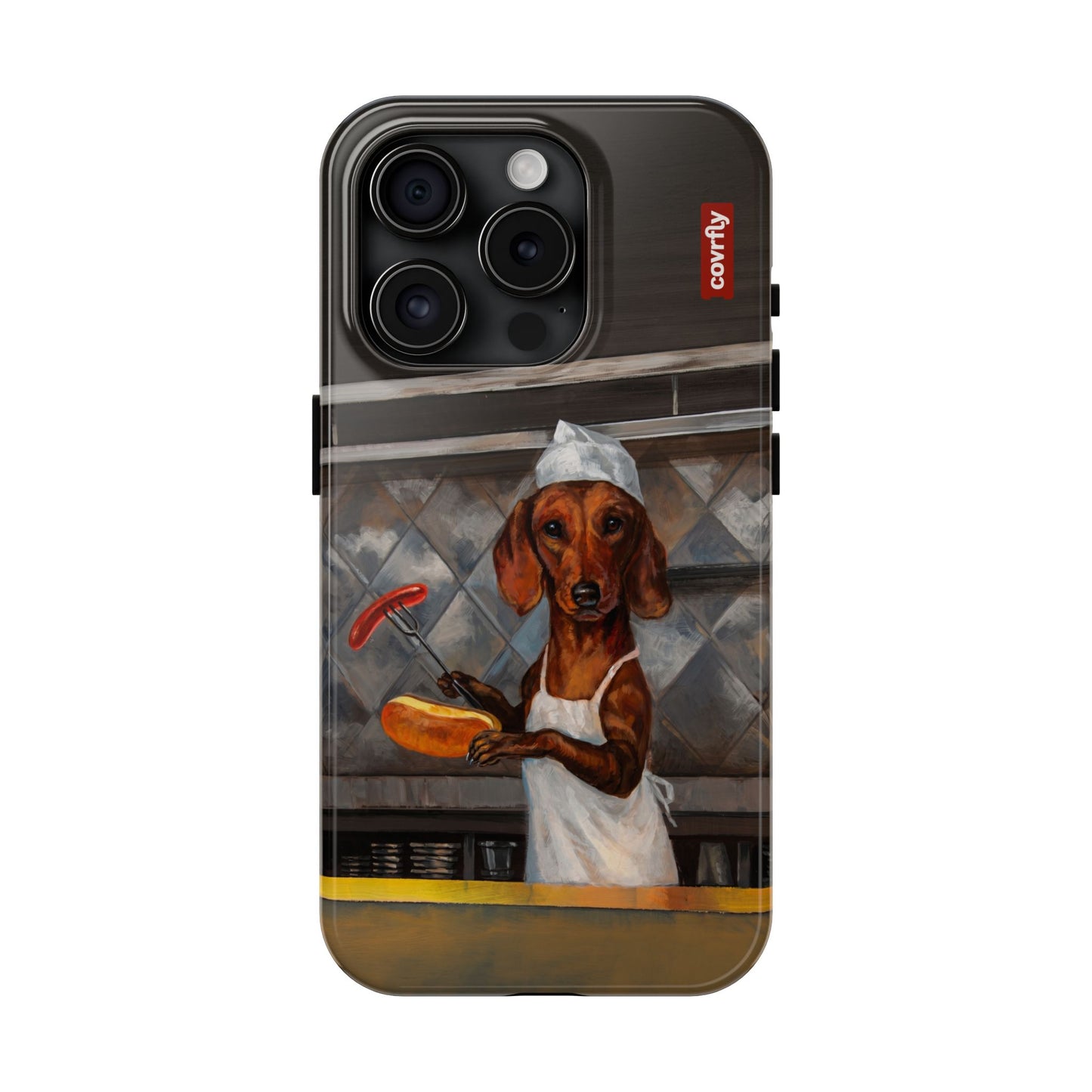 Funda Chef Salchicha para iPhone 15 Pro - View 1 - Diseño Premium covrfly