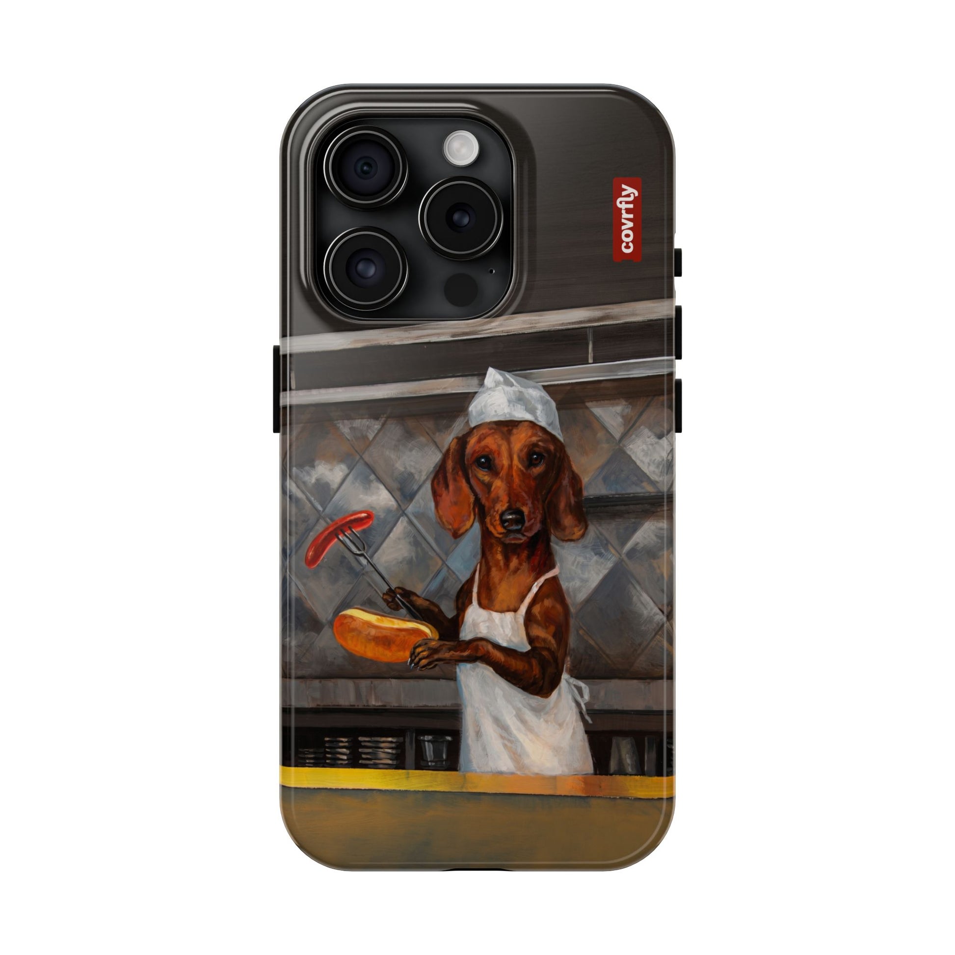 Funda Chef Salchicha para iPhone 15 Pro - View 1 - Diseño Premium covrfly
