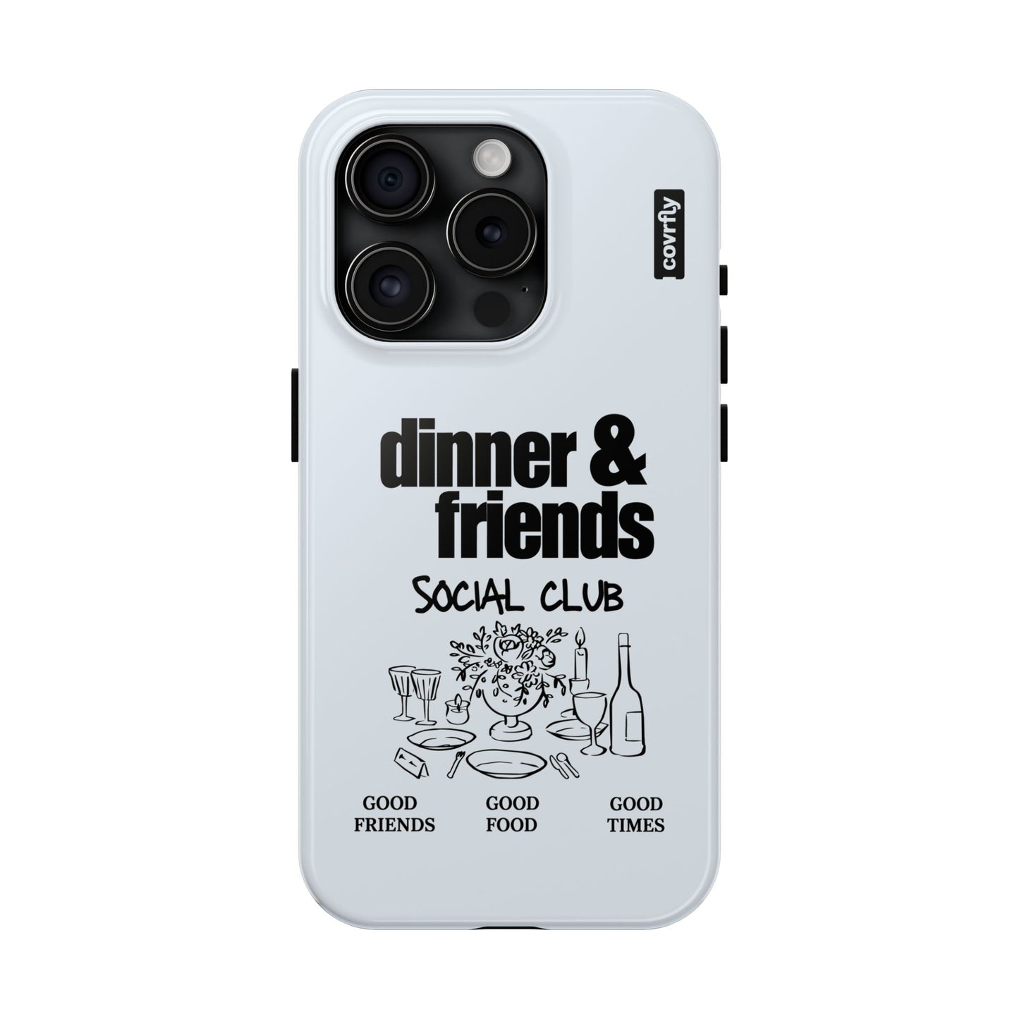 Funda Dinner & Friends para iPhone 15 Pro - View 1 - Diseño Premium covrfly