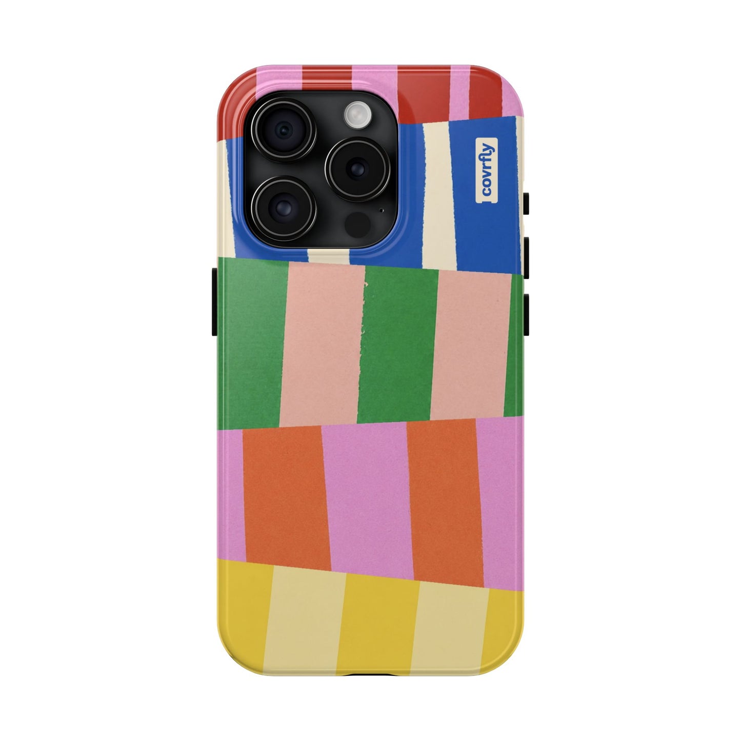 Funda Franjas Rotas para iPhone 15 Pro - View 1 - Diseño Premium covrfly