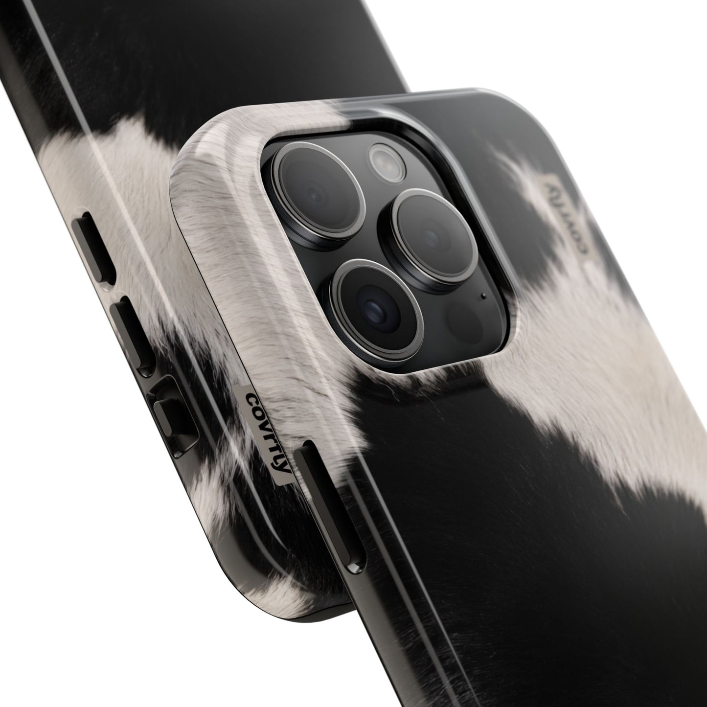 Funda Blanco, negro, punto. para iPhone 15 Pro - View 2 - Diseño Premium covrfly