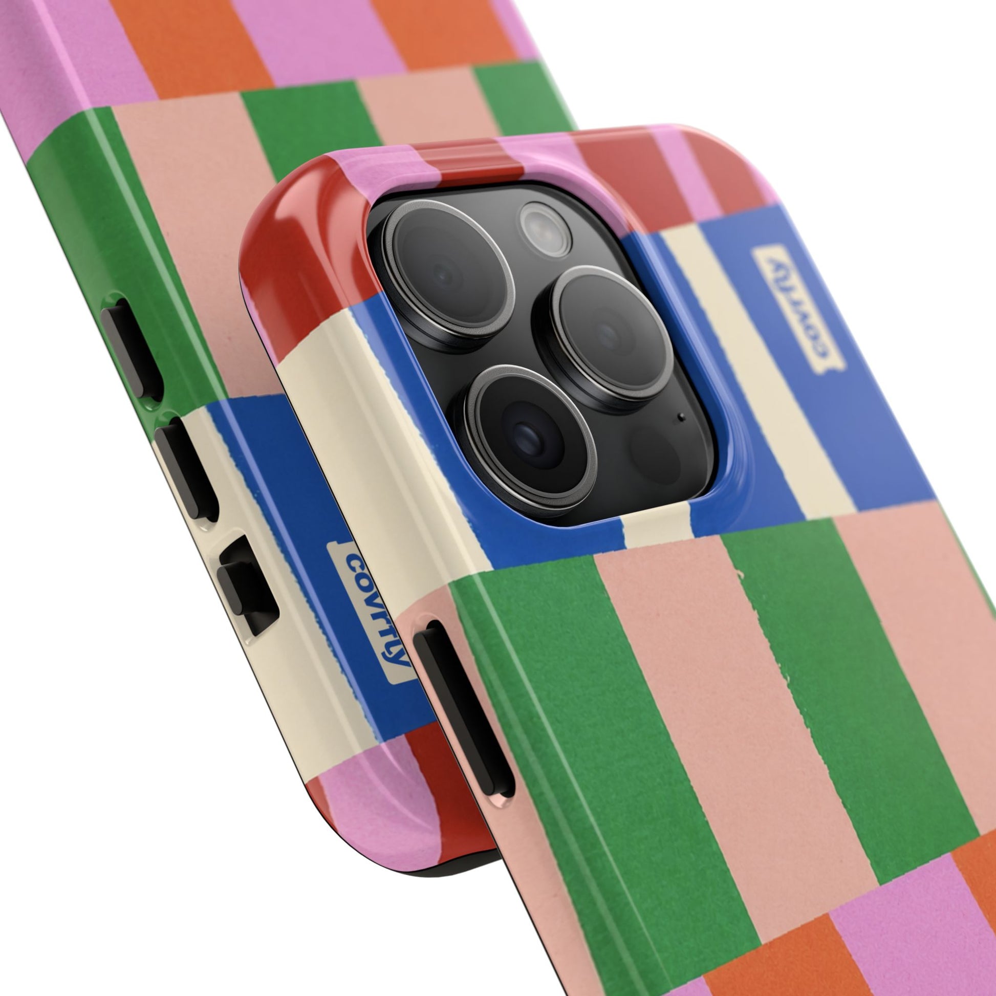 Funda Franjas Rotas para iPhone 15 Pro - View 2 - Diseño Premium covrfly