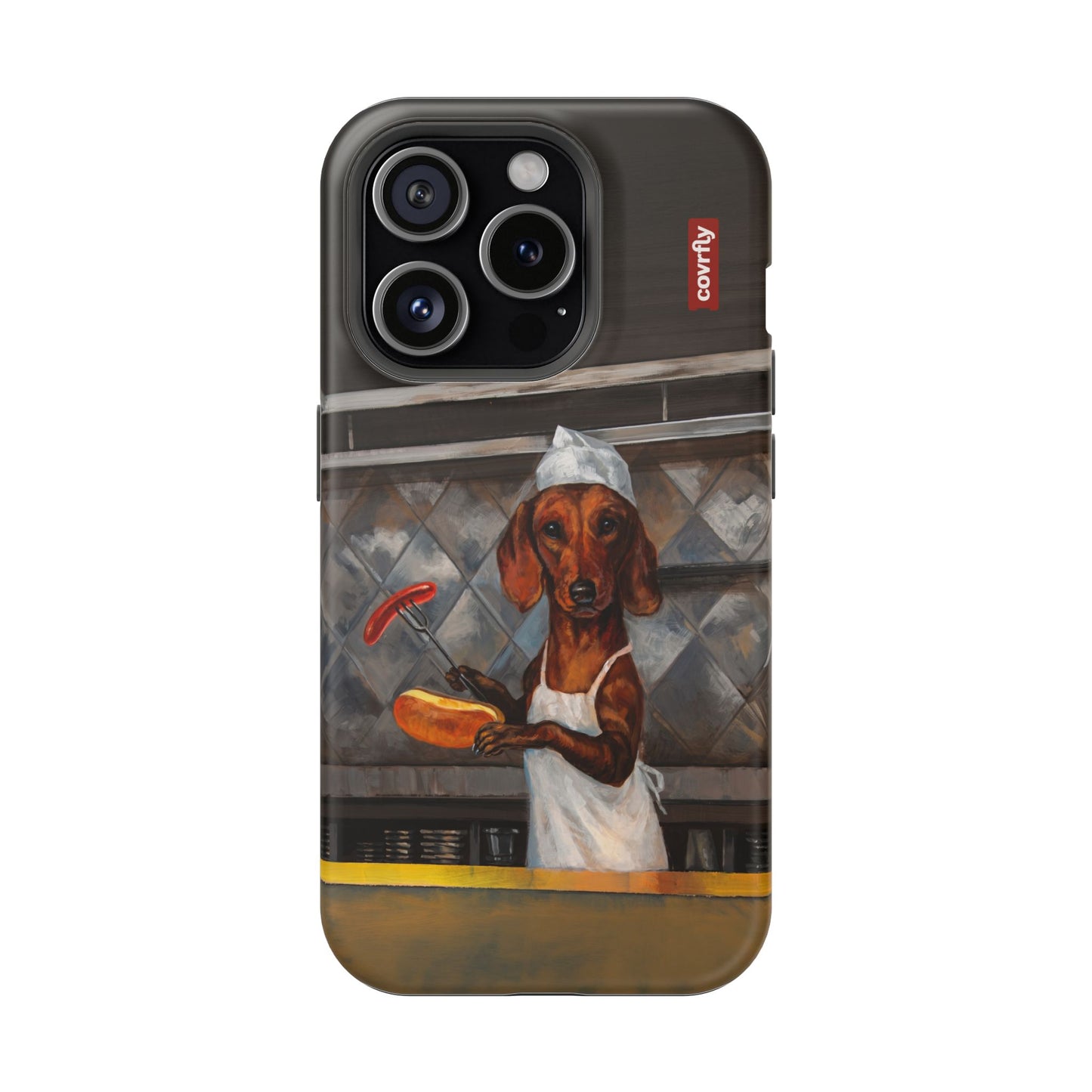 Funda Chef Salchicha para iPhone 15 Pro Matte Premium - View 1 - Diseño Premium covrfly