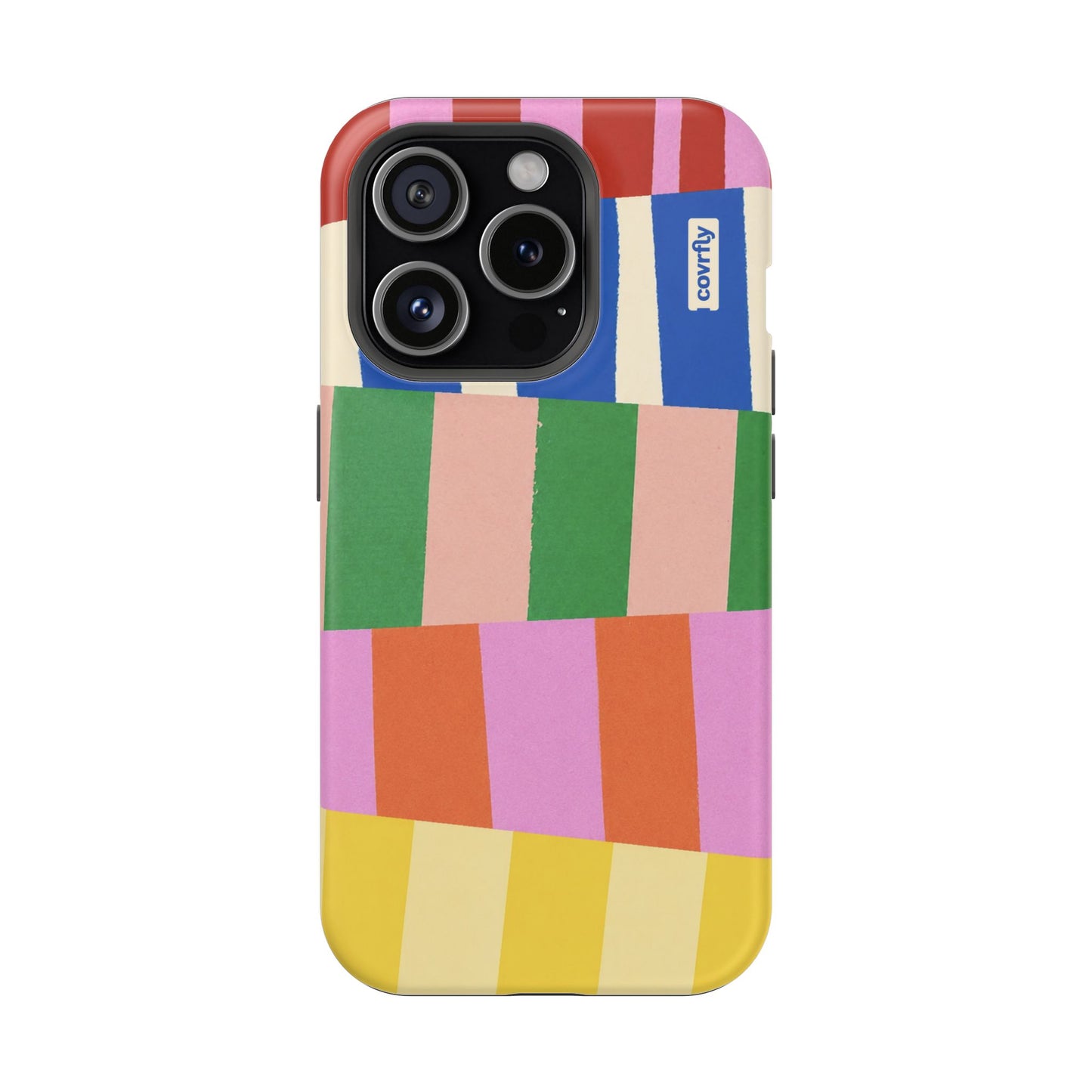 Funda Franjas Rotas para iPhone 15 Pro Matte Premium - View 1 - Diseño Premium covrfly