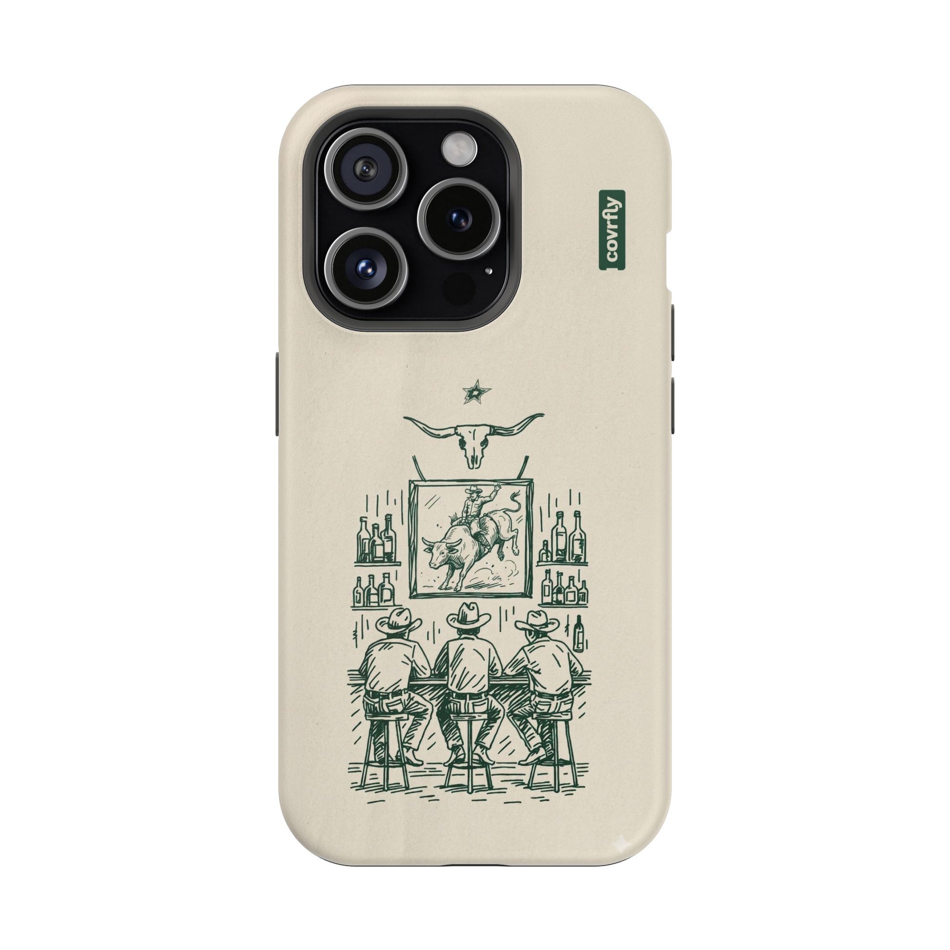 Funda Tres Sillas para iPhone 15 Pro Matte Premium - View 1 - Diseño Premium covrfly