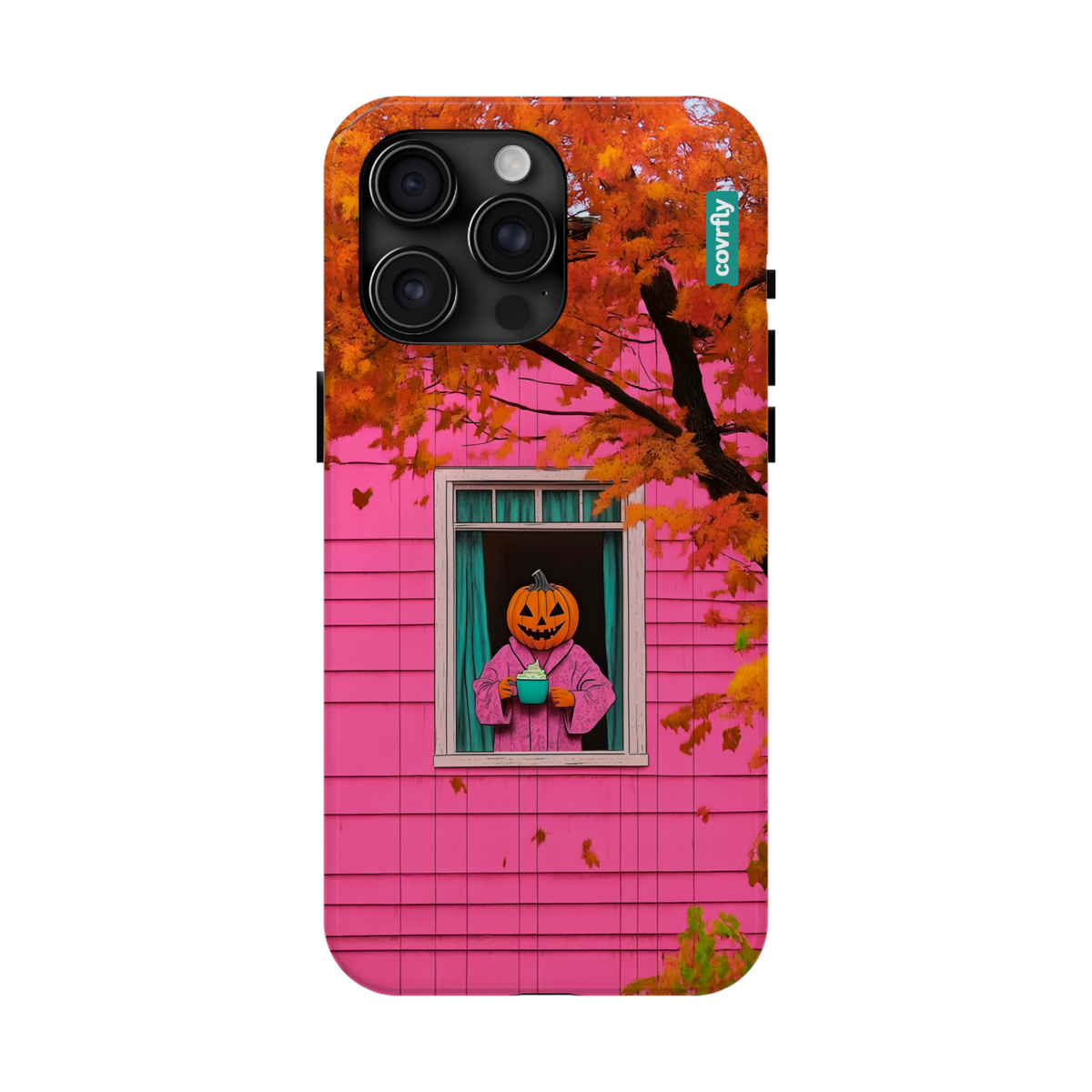 Funda Cozy Pumpkin Mornings para iPhone 15 Pro Max - View 2 - Diseño Premium covrfly
