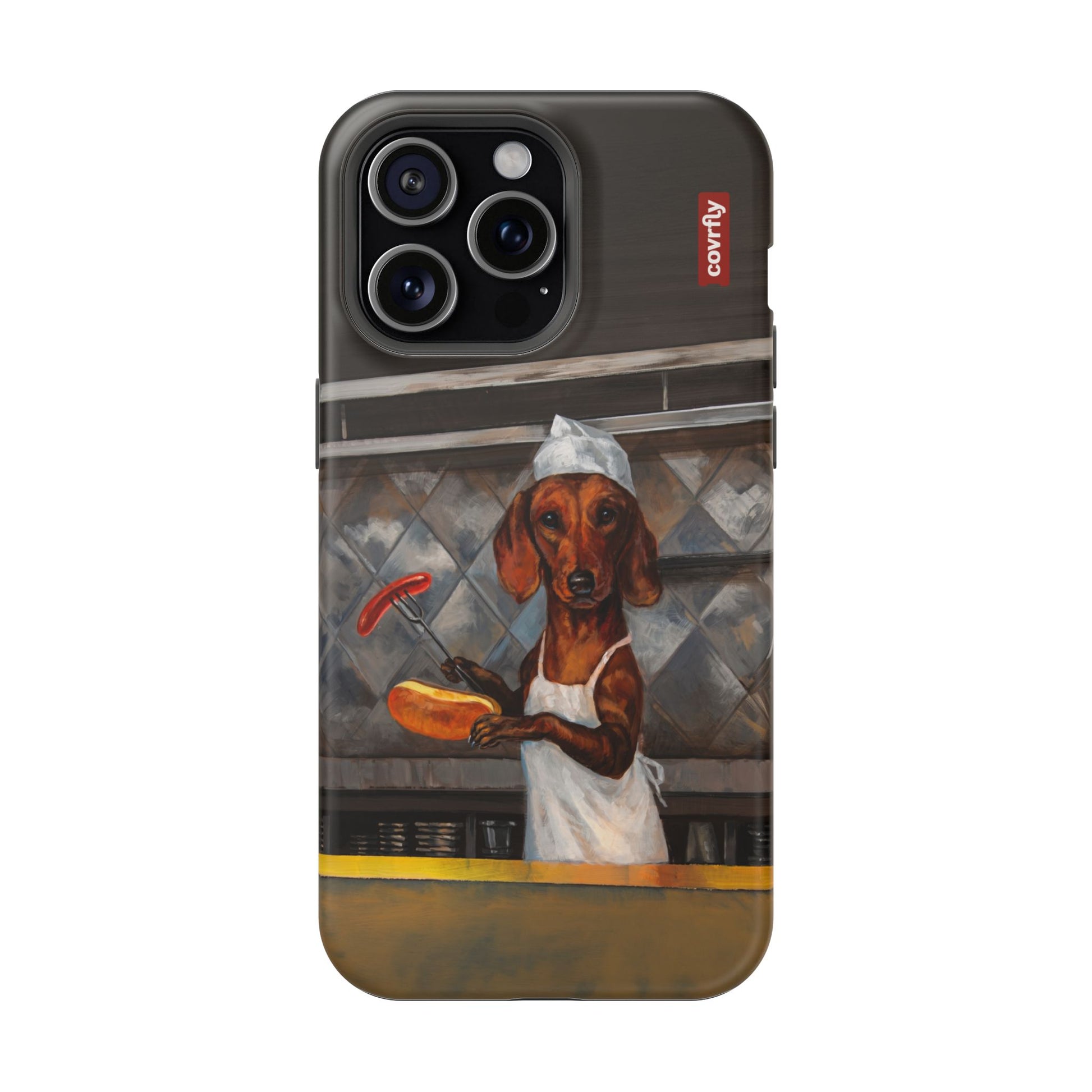 Funda Chef Salchicha para iPhone 15 Pro Max Matte Premium - View 1 - Diseño Premium covrfly