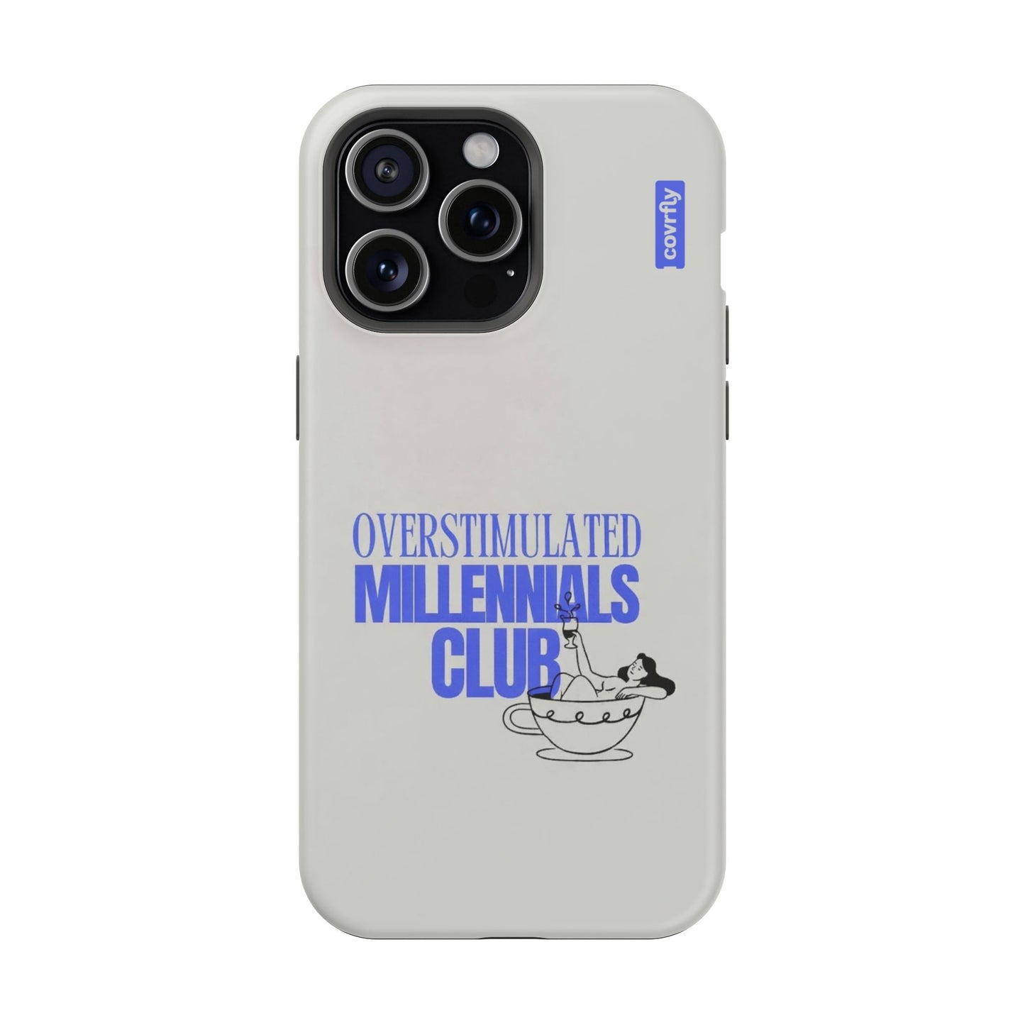 Funda Overstimulated Club para iPhone 15 Pro Max Matte Premium - View 1 - Diseño Premium covrfly