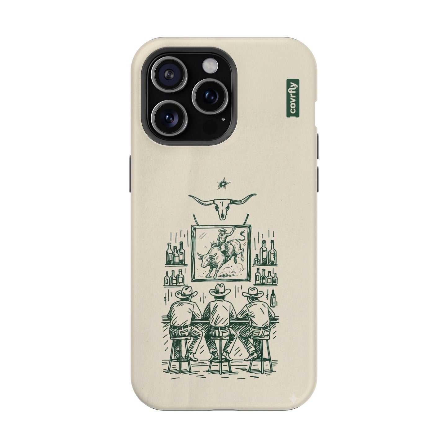 Funda Tres Sillas para iPhone 15 Pro Max Matte Premium - View 1 - Diseño Premium covrfly
