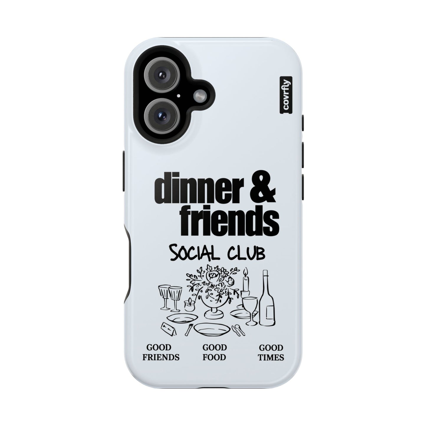 Funda Dinner & Friends para iPhone 16 - View 1 - Diseño Premium covrfly