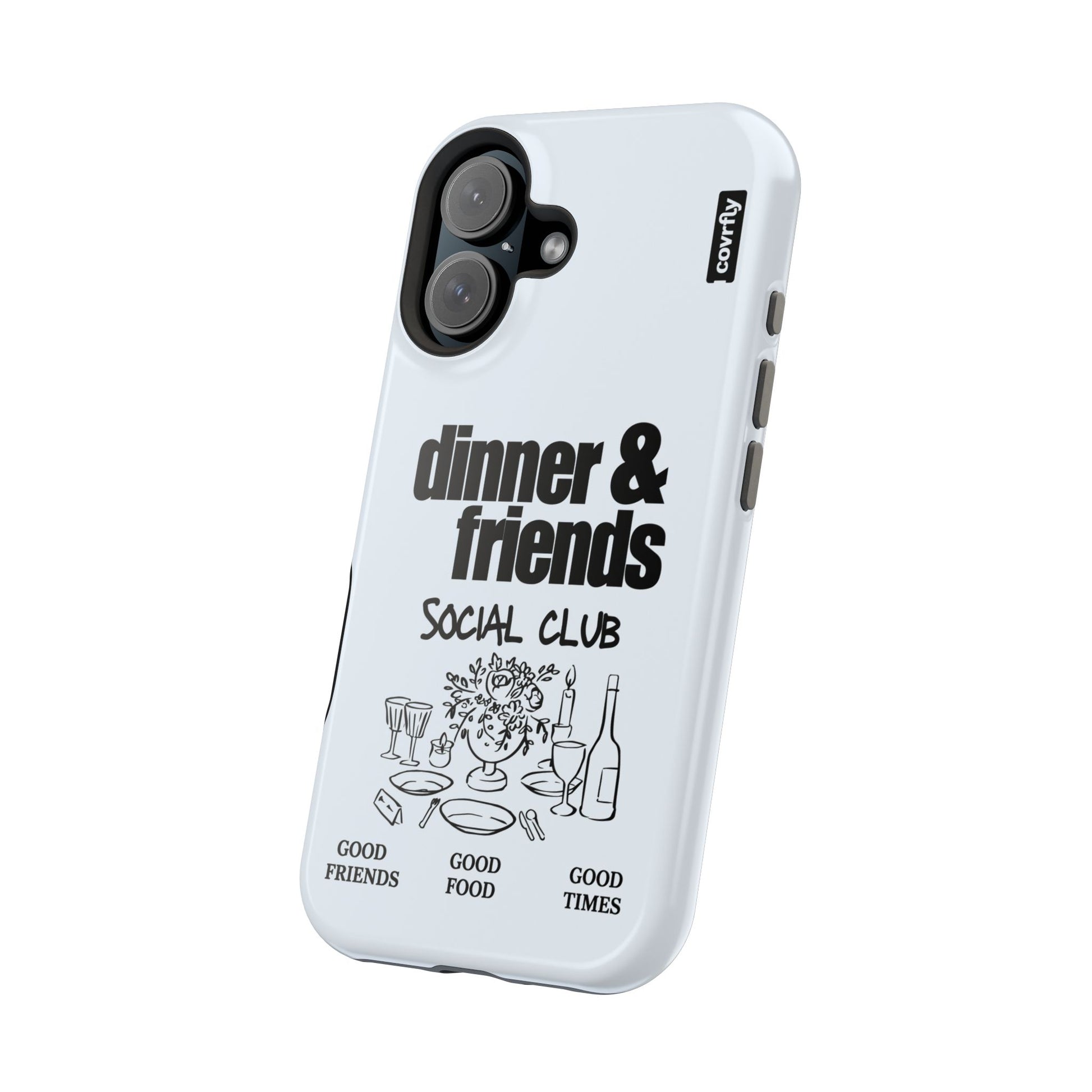 Funda Dinner & Friends para iPhone 16 - View 2 - Diseño Premium covrfly
