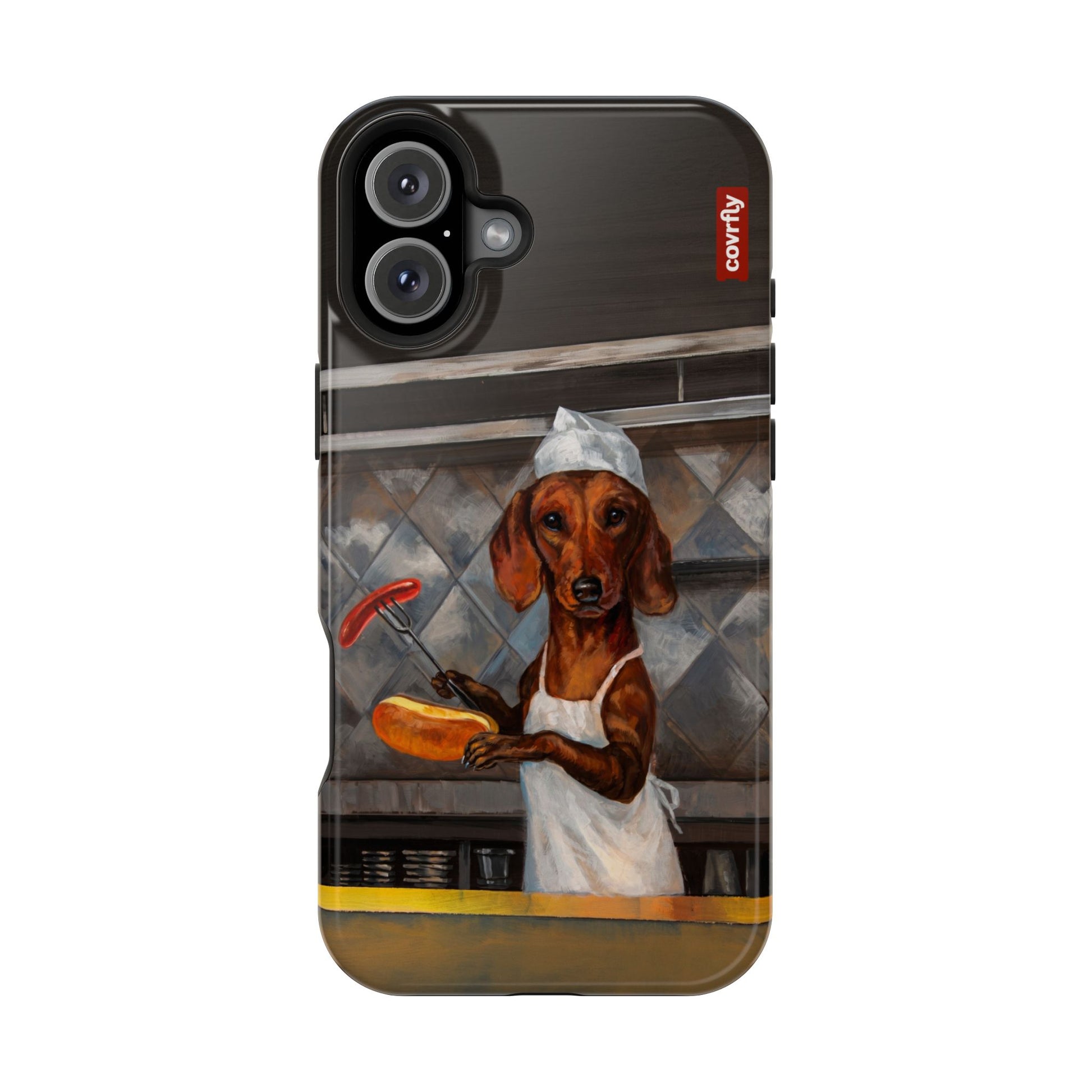 Funda Chef Salchicha para iPhone 16 Plus - View 1 - Diseño Premium covrfly
