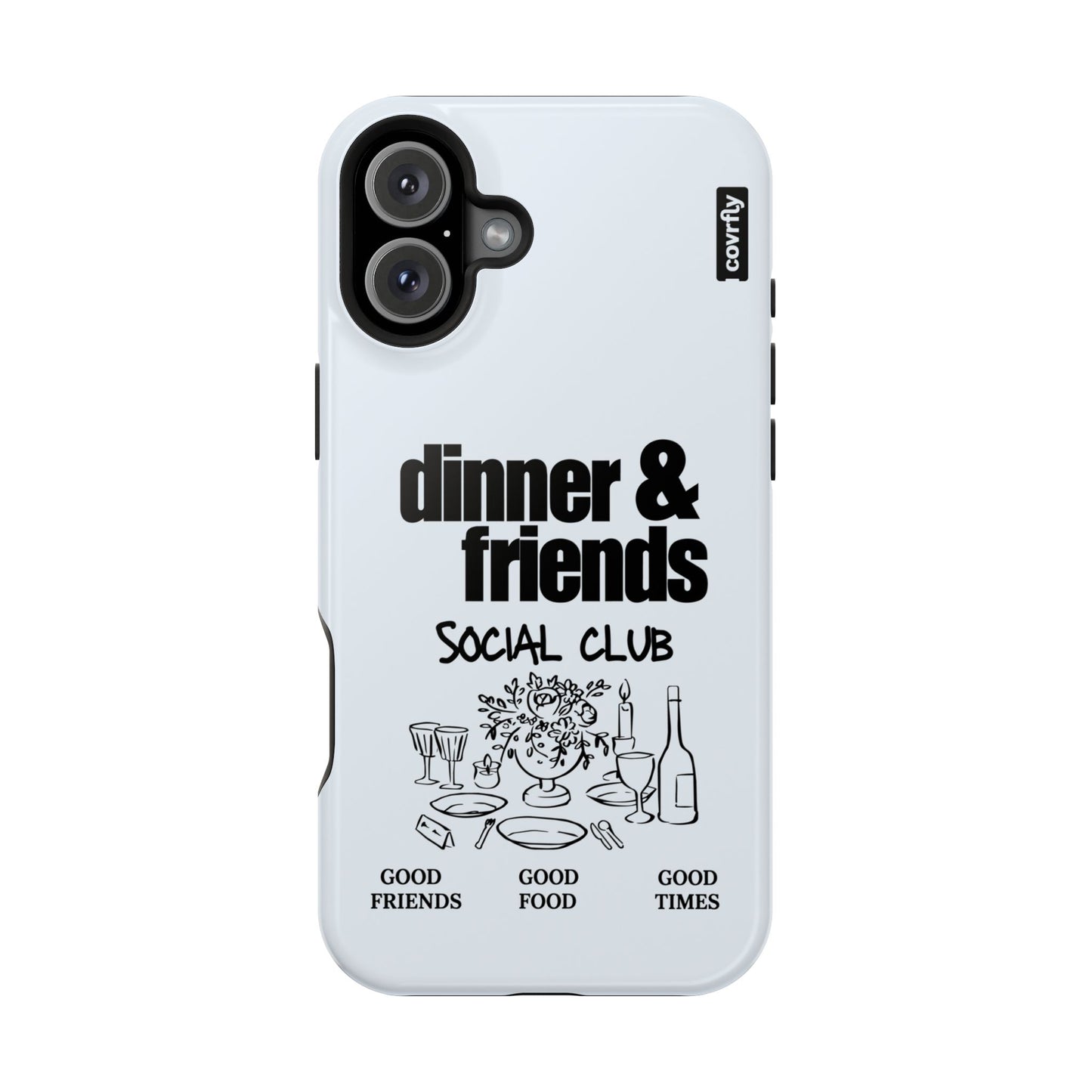 Funda Dinner & Friends para iPhone 16 Plus - View 1 - Diseño Premium covrfly