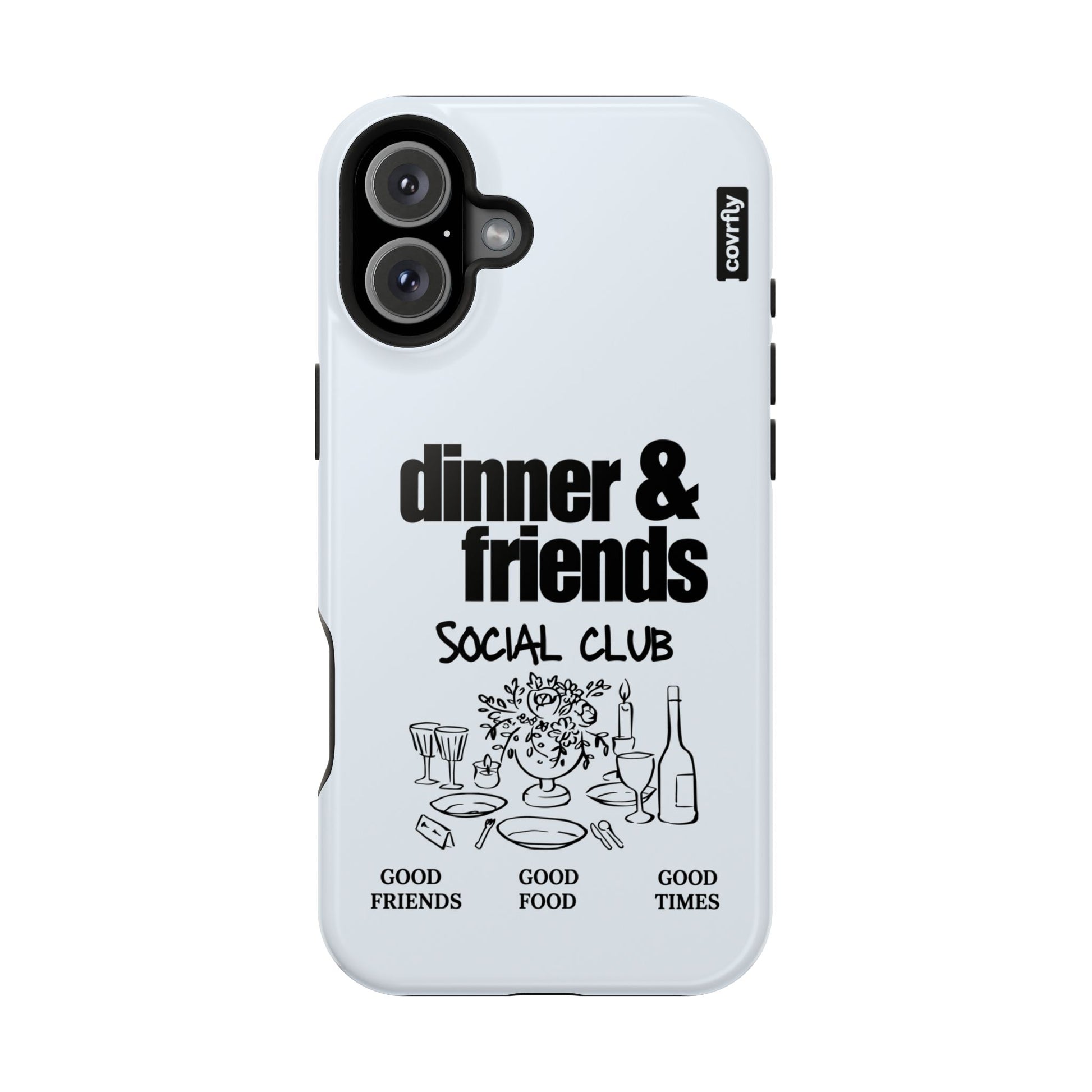 Funda Dinner & Friends para iPhone 16 Plus - View 1 - Diseño Premium covrfly