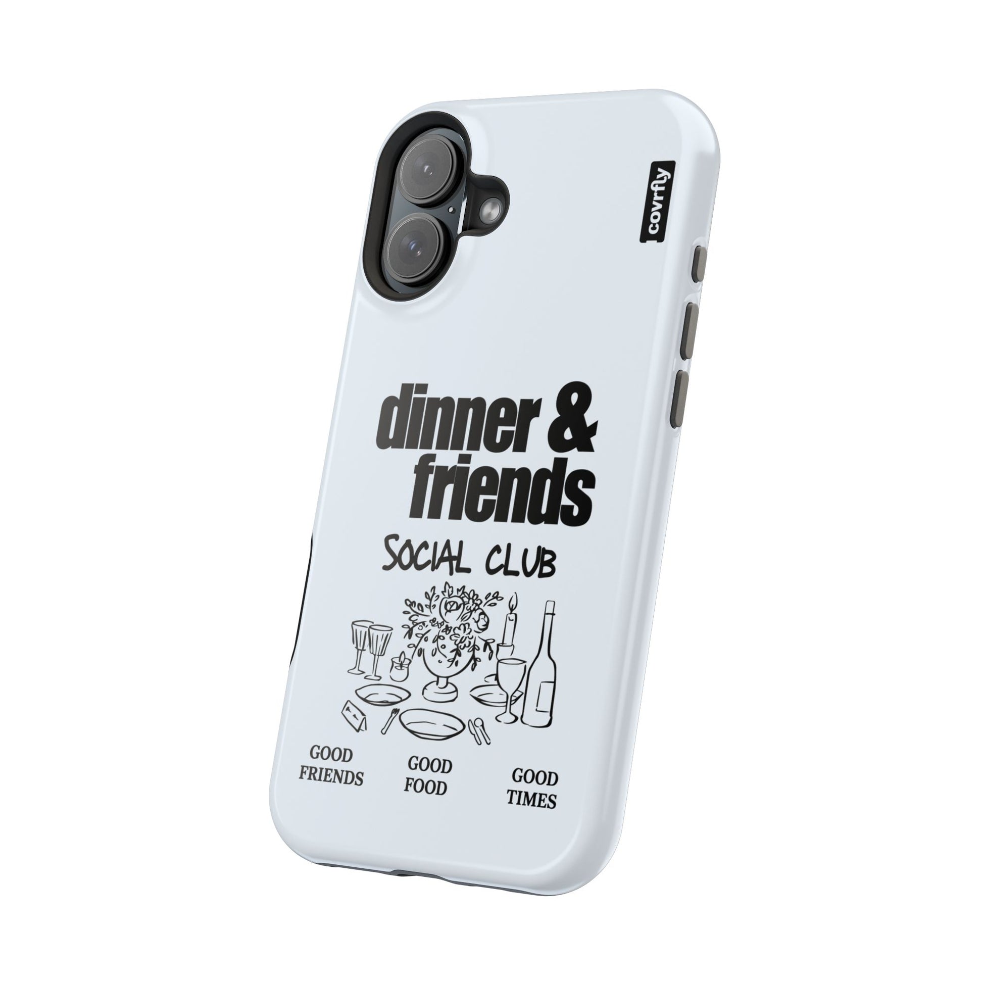 Funda Dinner & Friends para iPhone 16 Plus - View 2 - Diseño Premium covrfly