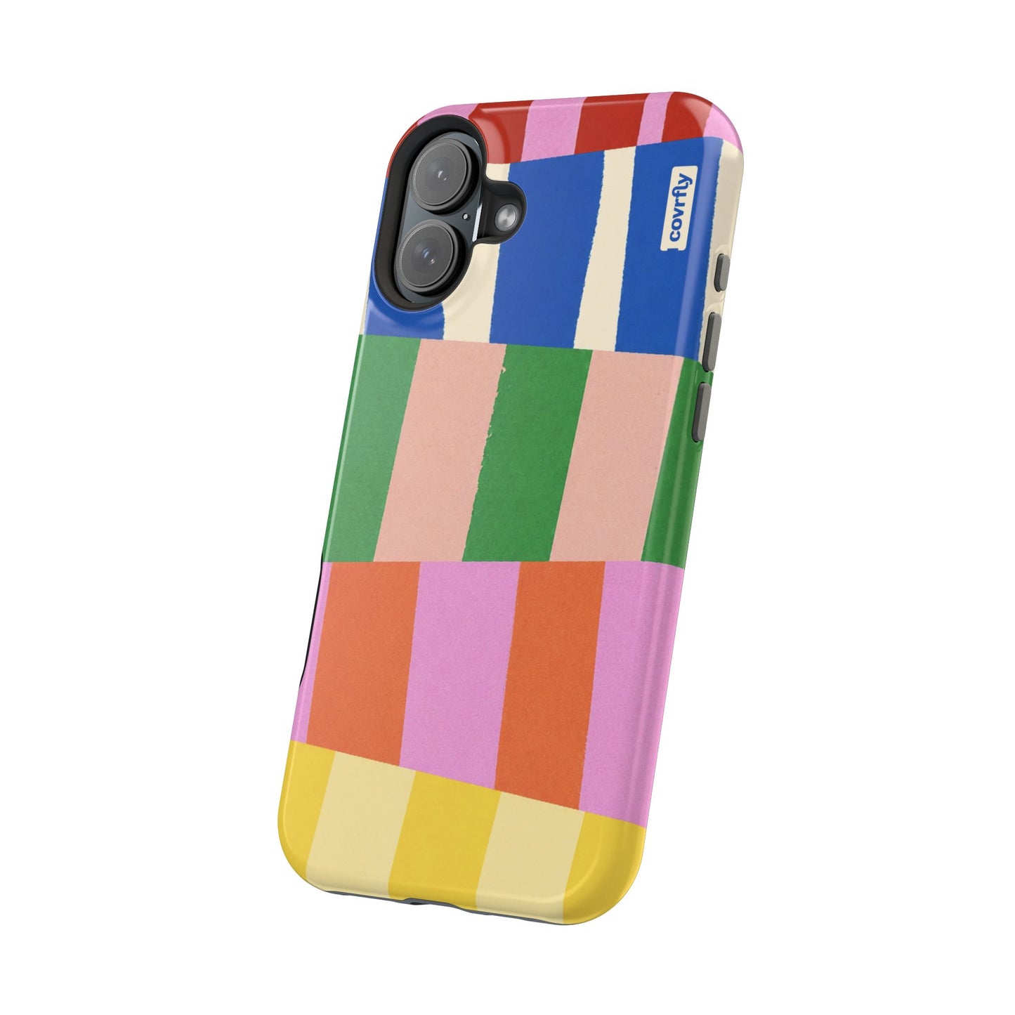Funda Franjas Rotas para iPhone 16 Plus - View 2 - Diseño Premium covrfly