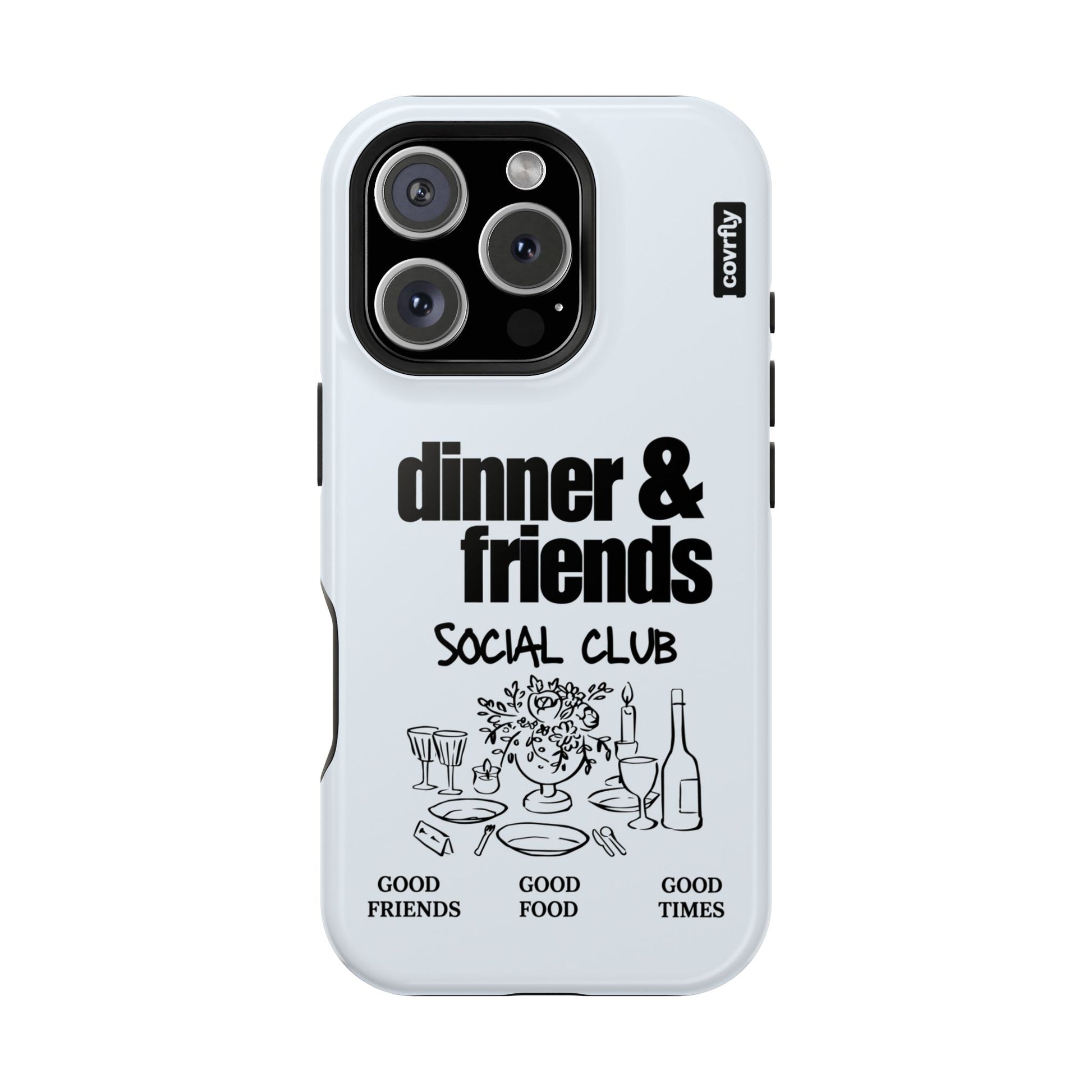 Funda Dinner & Friends para iPhone 16 Pro - View 1 - Diseño Premium covrfly