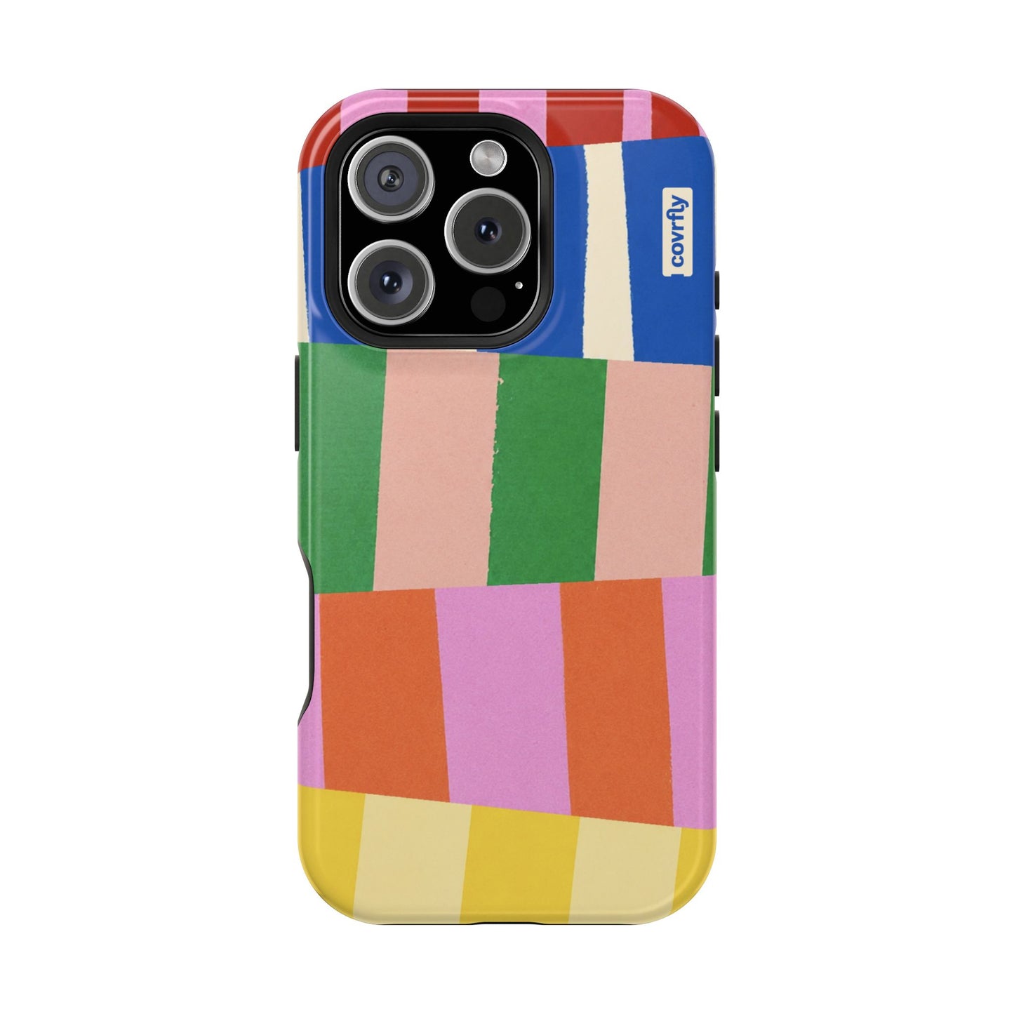 Funda Franjas Rotas para iPhone 16 Pro - View 1 - Diseño Premium covrfly