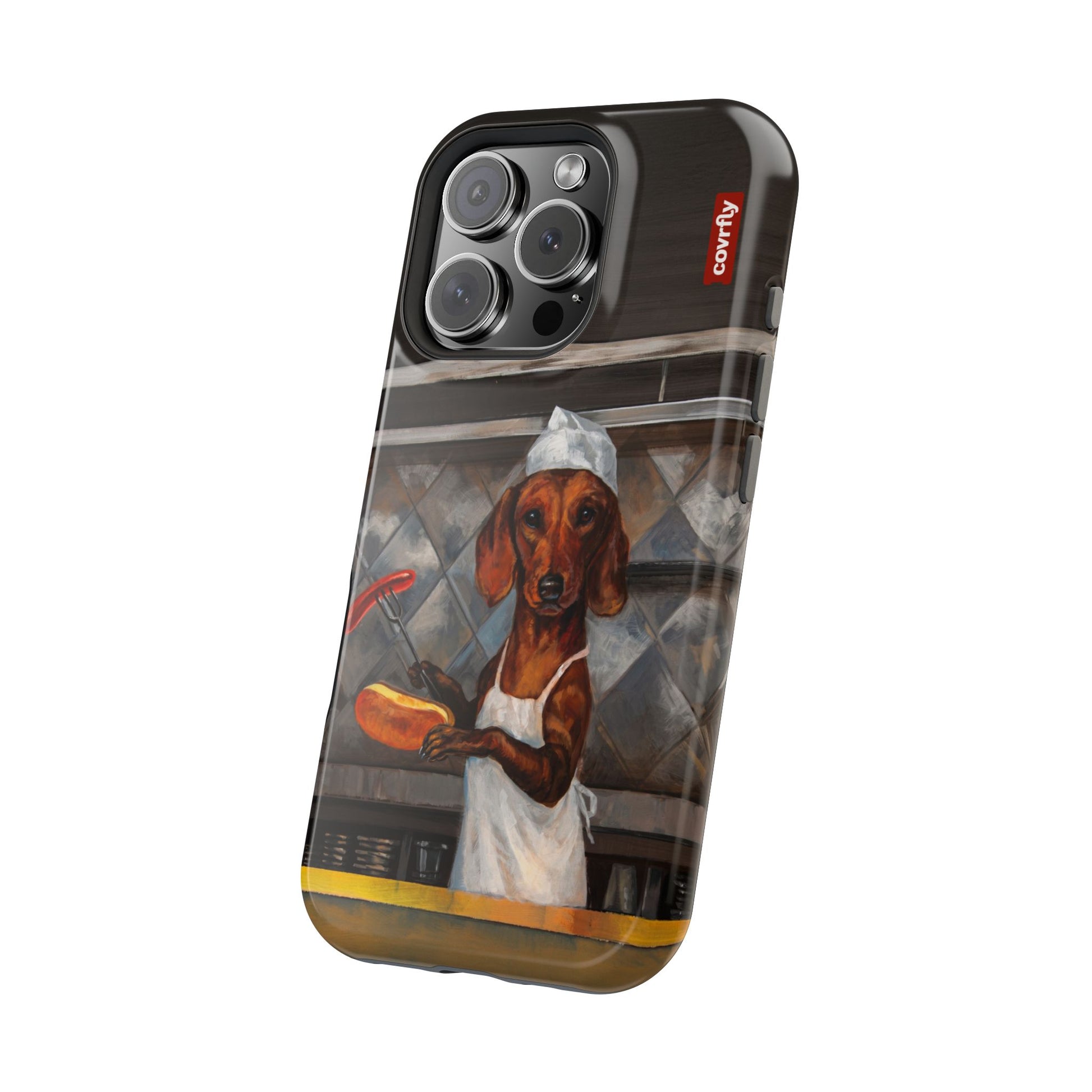 Funda Chef Salchicha para iPhone 16 Pro - View 2 - Diseño Premium covrfly