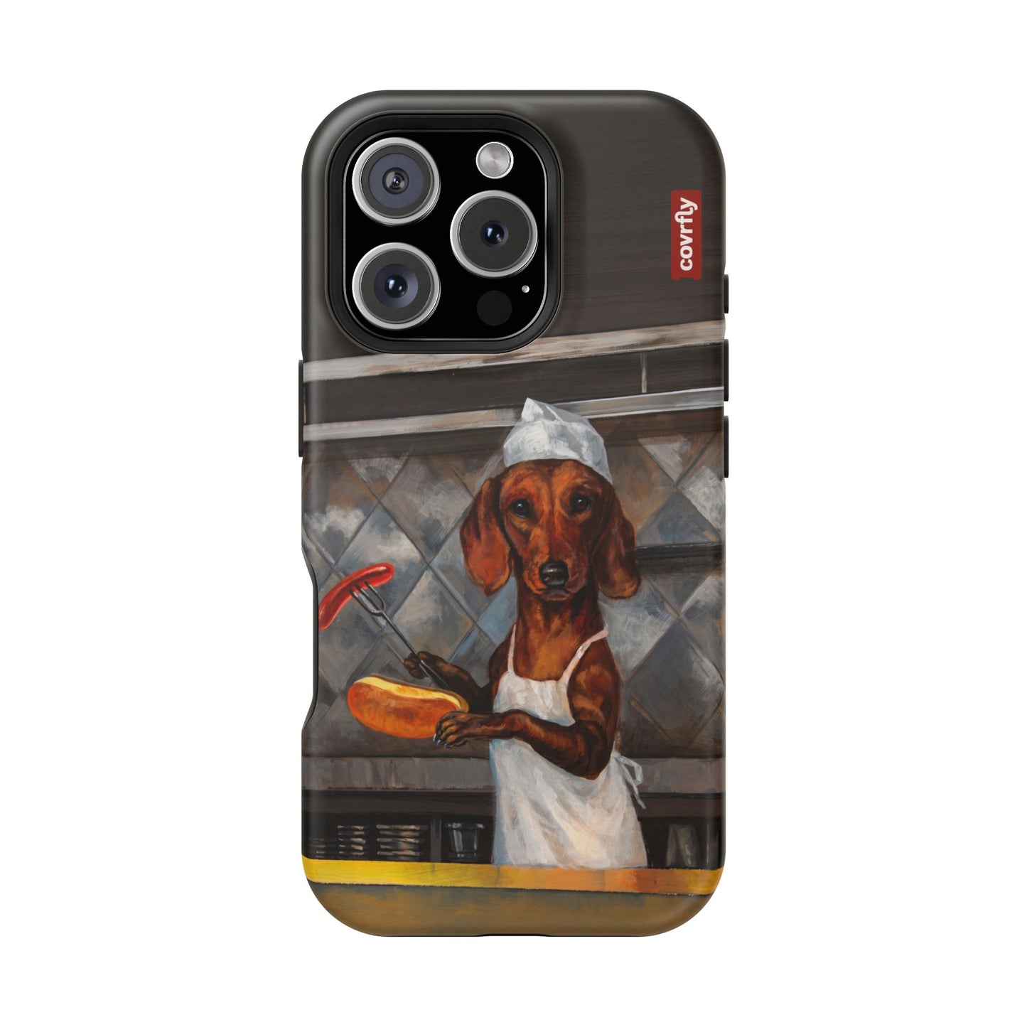 Funda Chef Salchicha para iPhone 16 Pro Matte Premium - View 1 - Diseño Premium covrfly