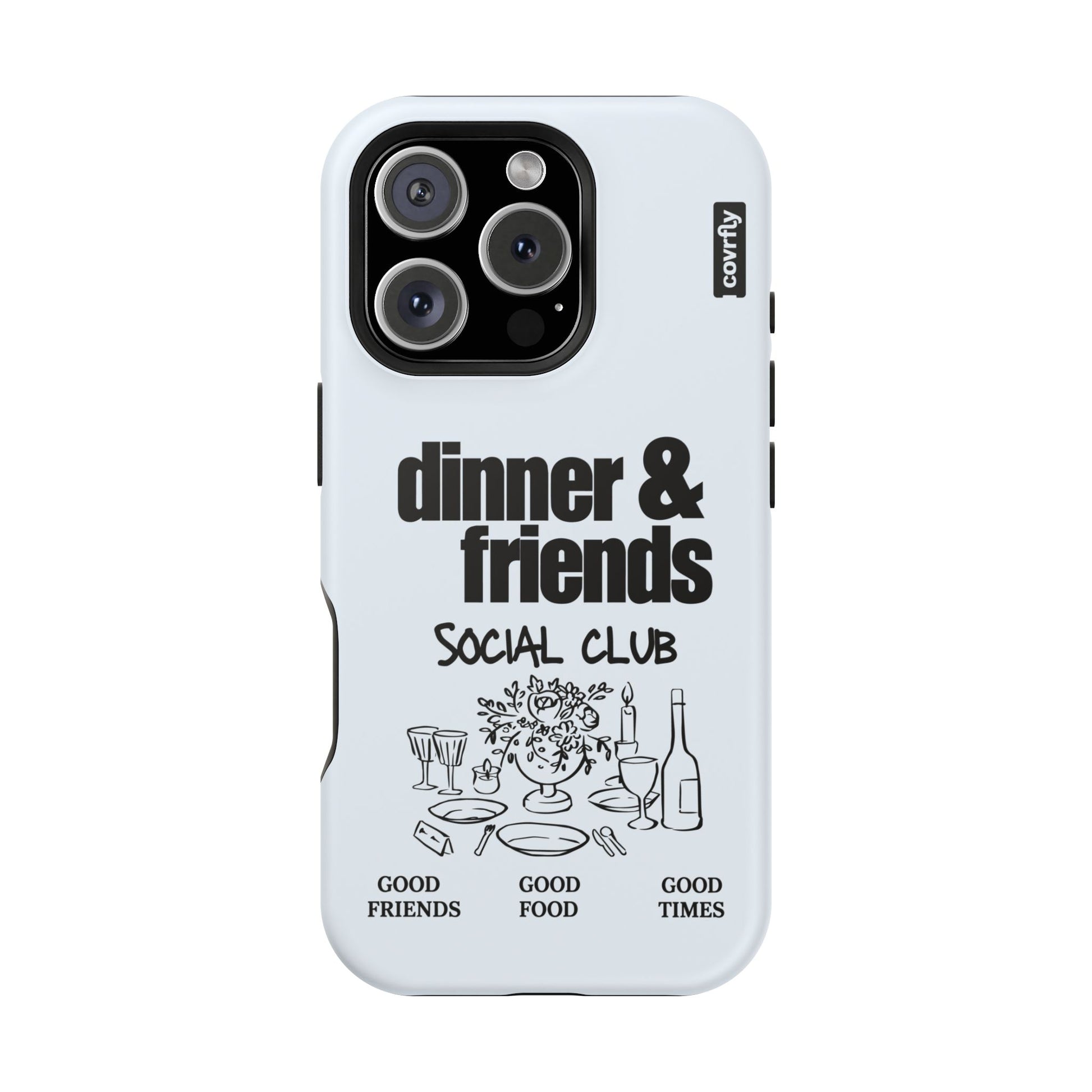 Funda Dinner & Friends para iPhone 16 Pro Matte Premium - View 1 - Diseño Premium covrfly