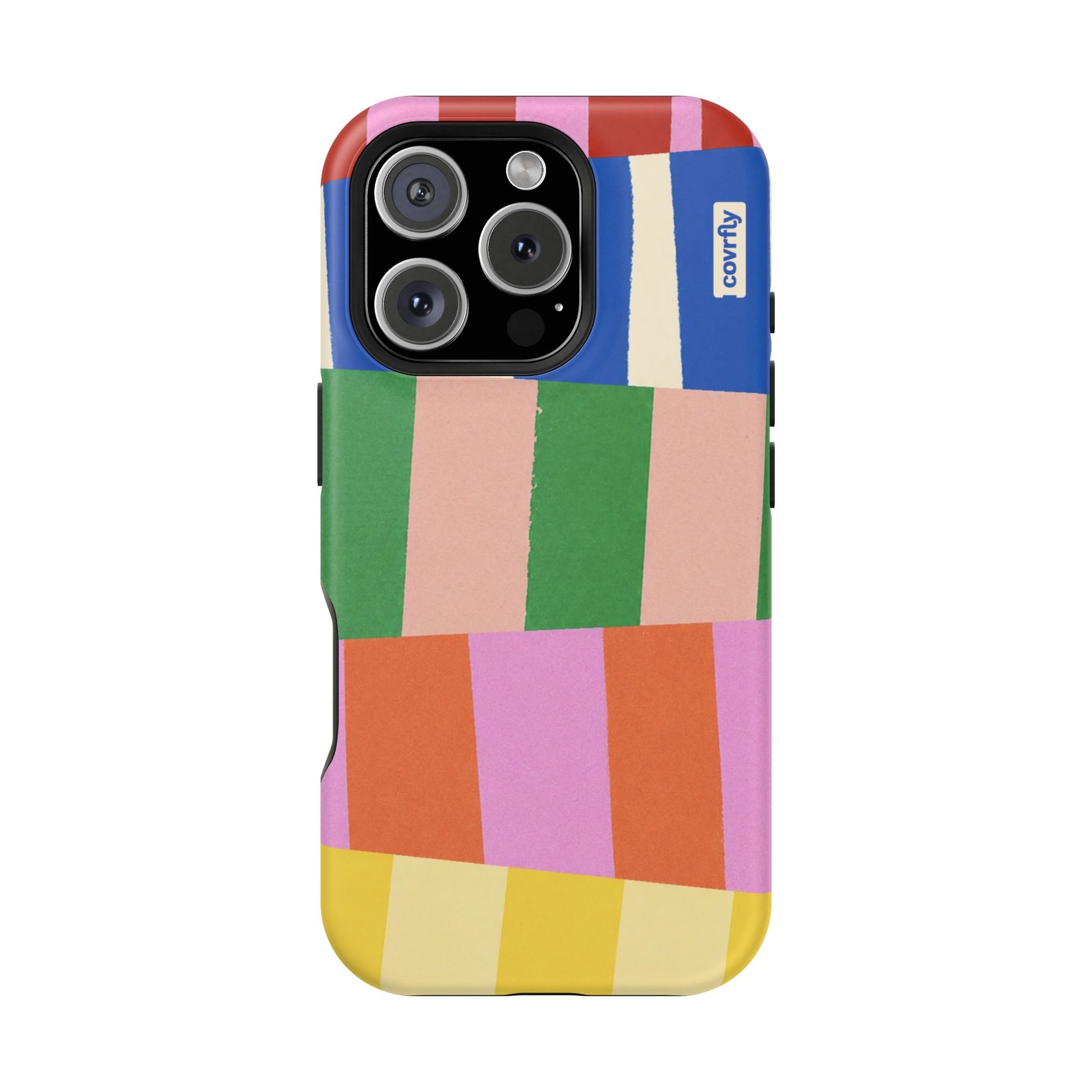 Funda Franjas Rotas para iPhone 16 Pro Matte Premium - View 1 - Diseño Premium covrfly