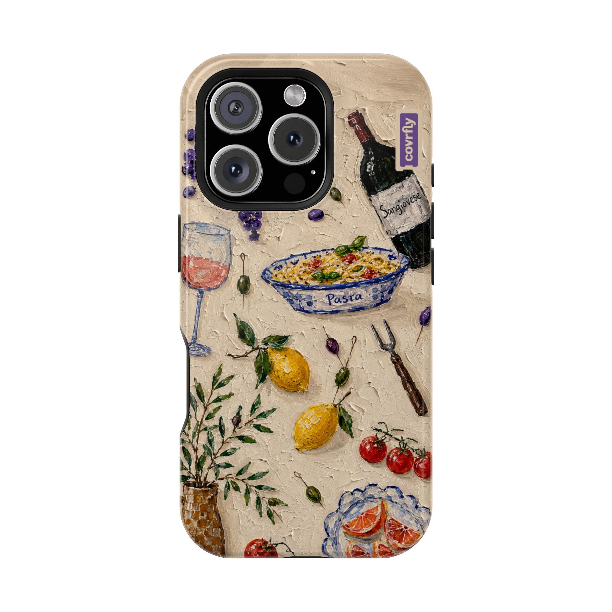 Funda Trattoria para iPhone 16 Pro Matte Premium - View 1 - Diseño Premium covrfly