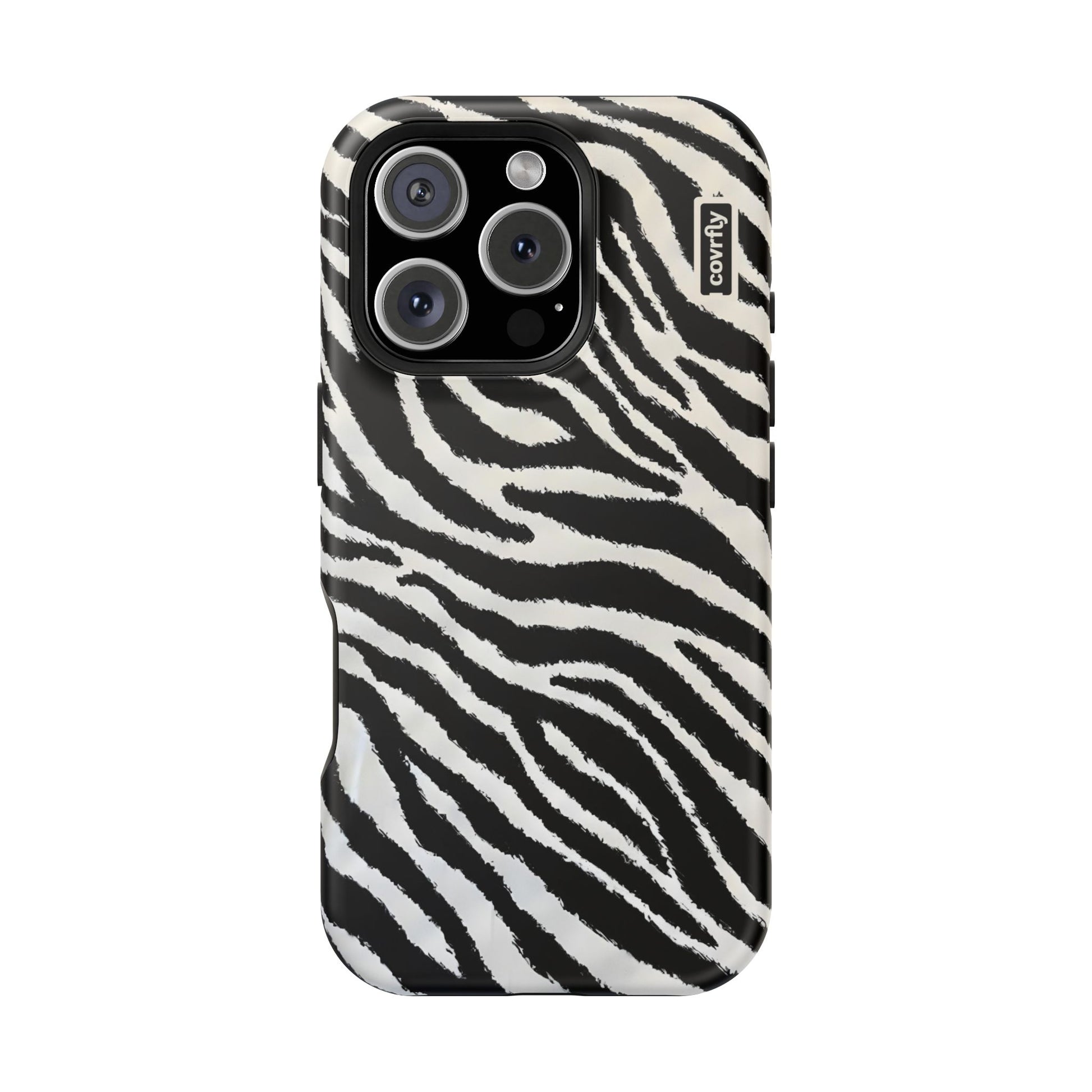 Funda Zebra Mode para iPhone 16 Pro Matte Premium - View 1 - Diseño Premium covrfly