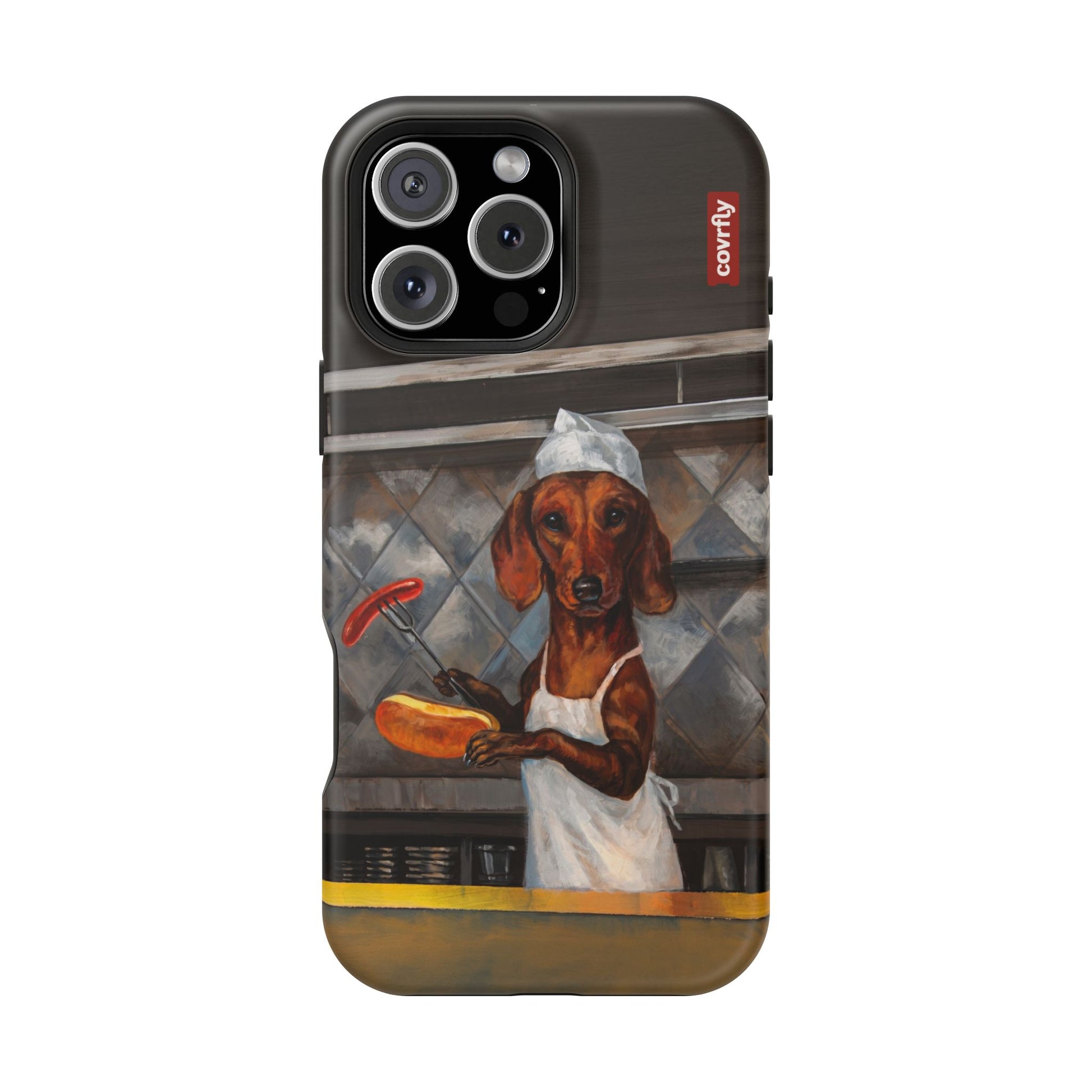 Funda Chef Salchicha para iPhone 16 Pro Max Matte Premium - View 1 - Diseño Premium covrfly