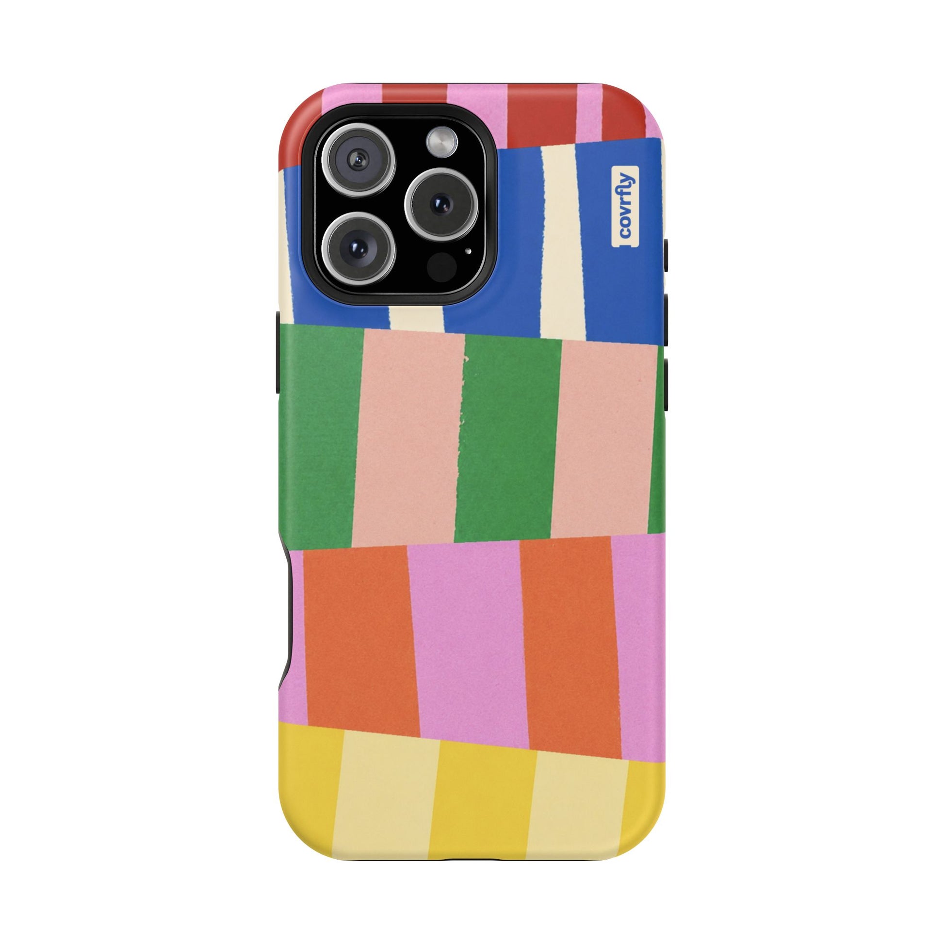 Funda Franjas Rotas para iPhone 16 Pro Max Matte Premium - View 1 - Diseño Premium covrfly