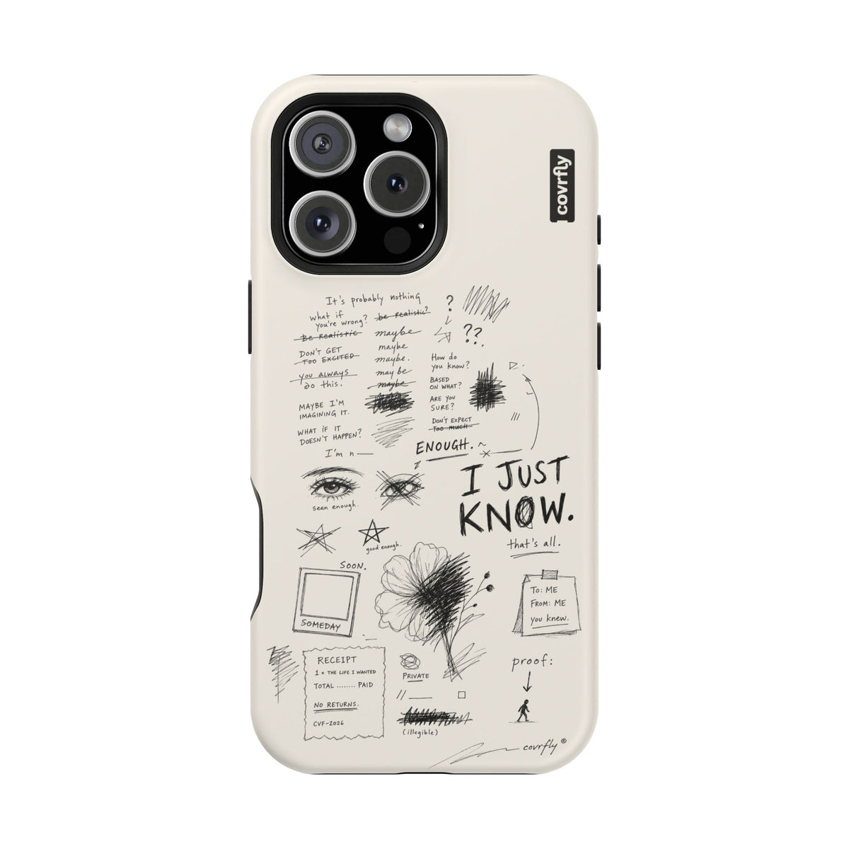 Funda I Just Know para iPhone 16 Pro Max Matte Premium - View 1 - Diseño Premium covrfly