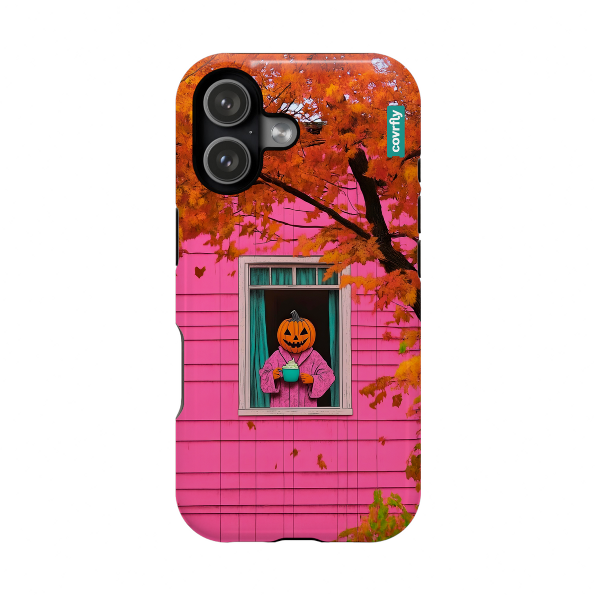Funda Cozy Pumpkin Mornings para iPhone 17 - View 1 - Diseño Premium covrfly