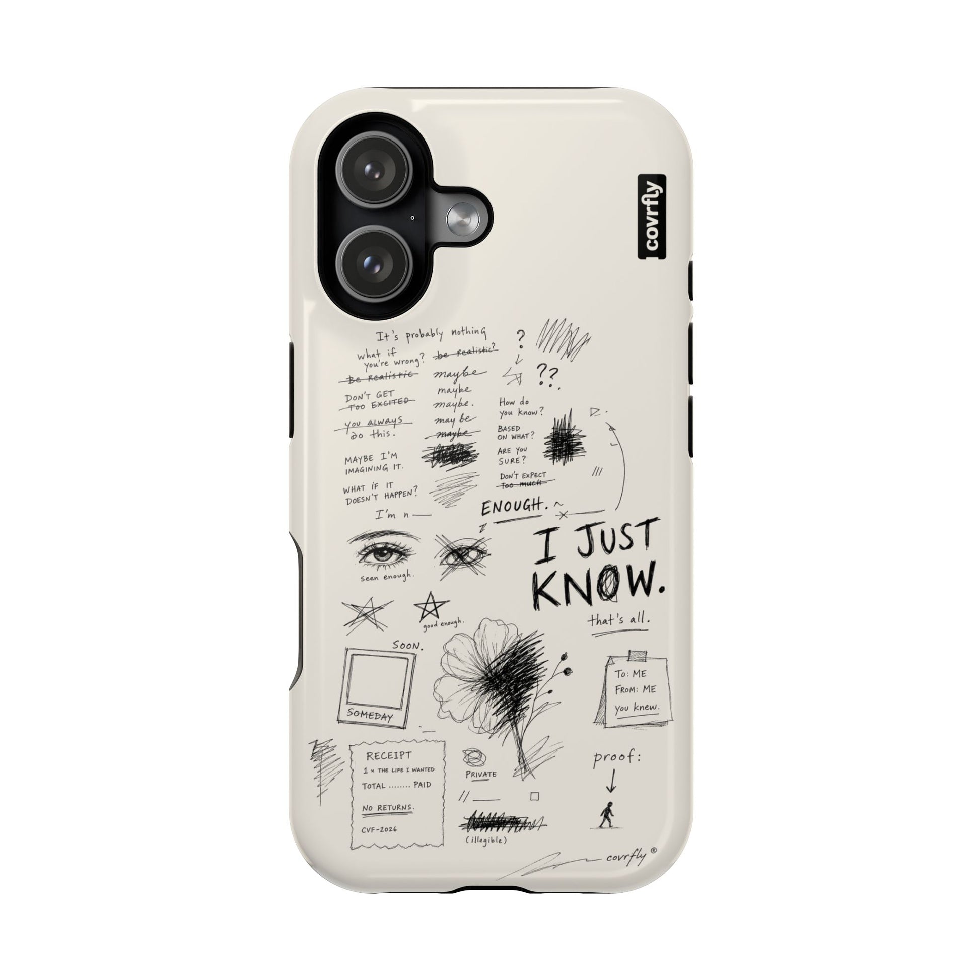 Funda I Just Know para iPhone 17 - View 1 - Diseño Premium covrfly